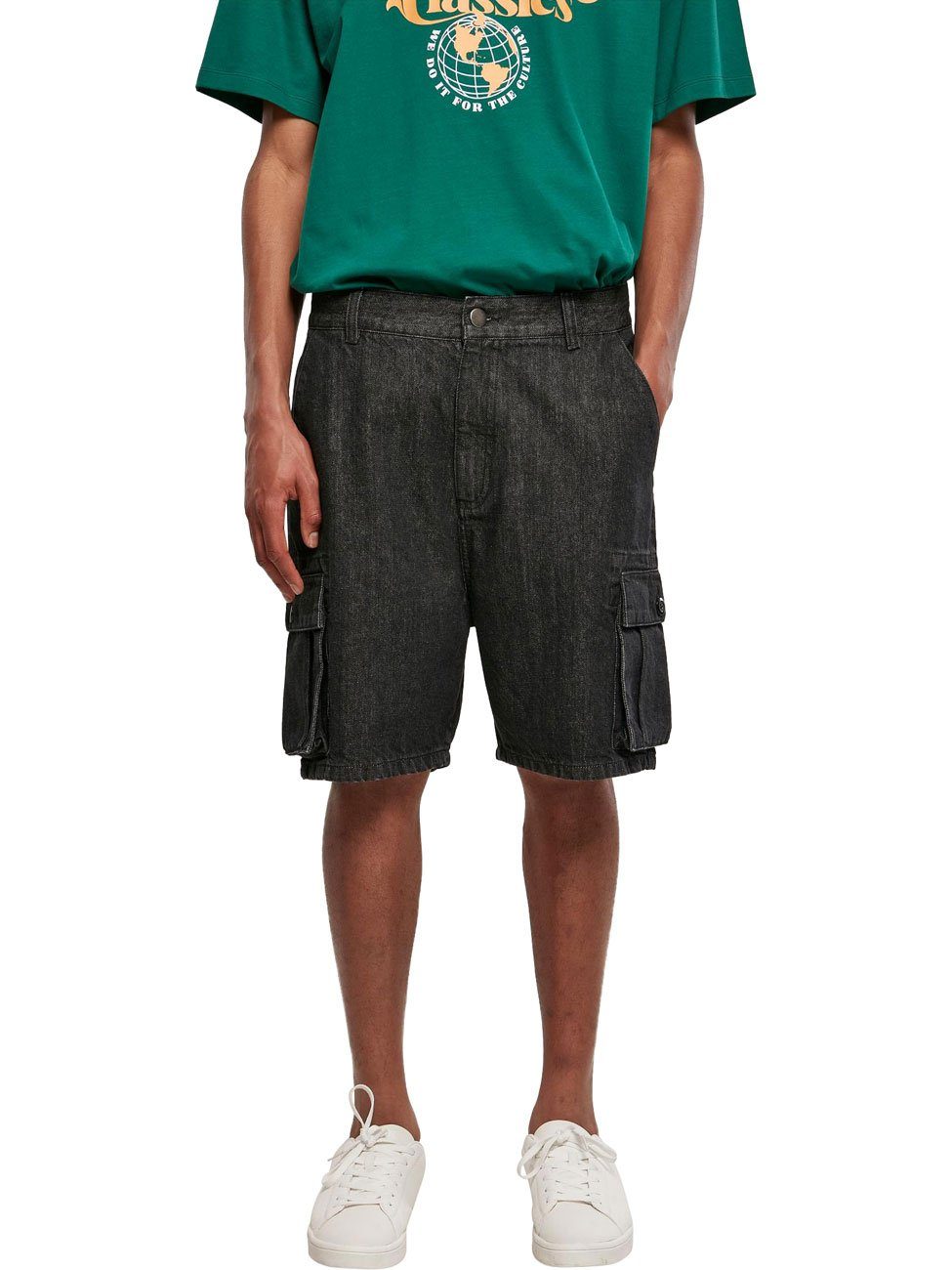 URBAN CLASSICS Cargoshorts ORGANIC DENIM CARGO aus Baumwolle