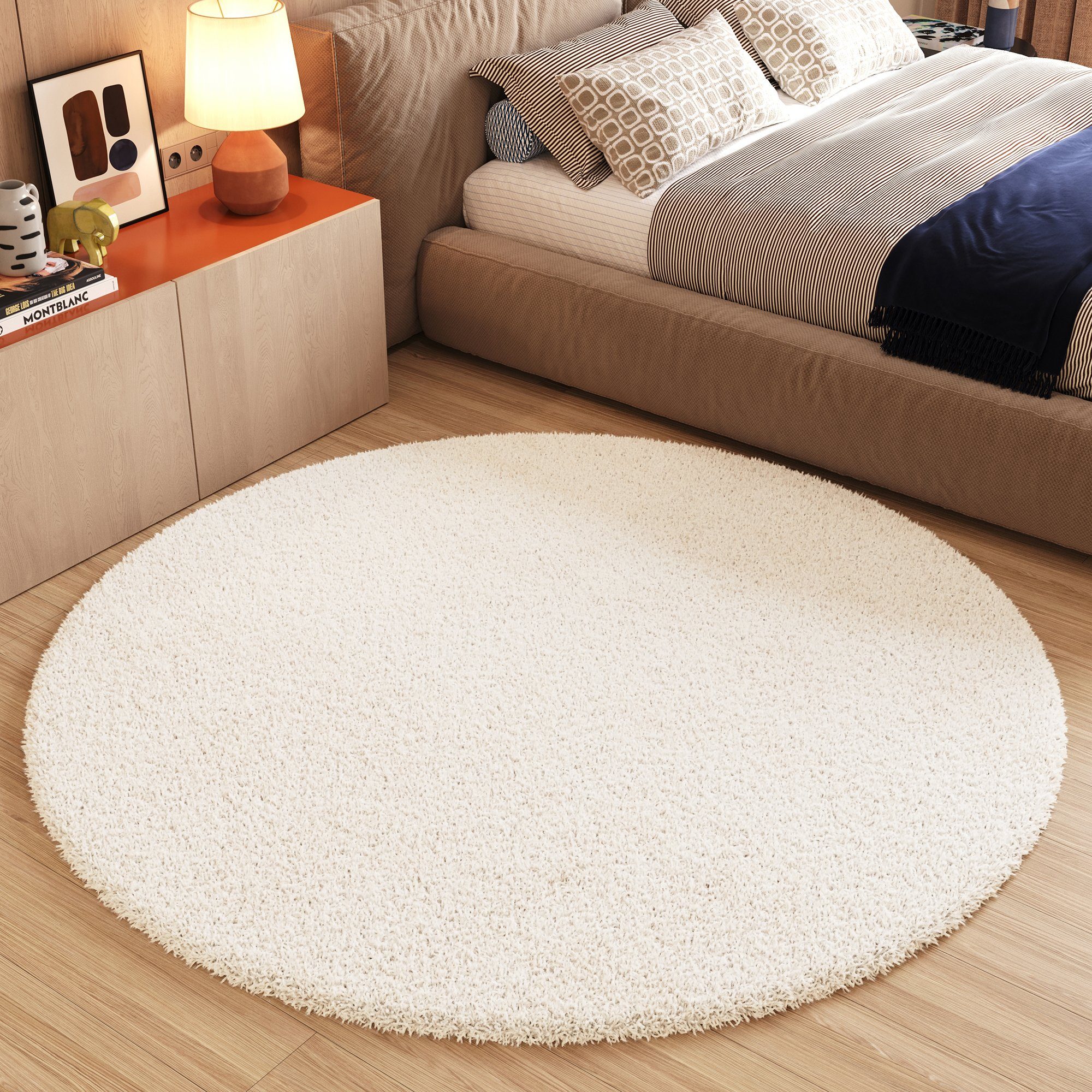 Tapiso Hochflor-Teppich ESSENCE, rund, Höhe: 40 günstig online kaufen