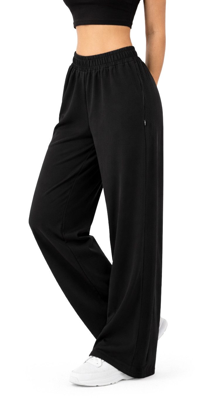 Smilodox Jogginghose Jora, Loose Fit Damen, Trainingshose mit High-Waist & Wide-Leg weiches Material, weites Bein, Baggy Fit, Gym & Homewear