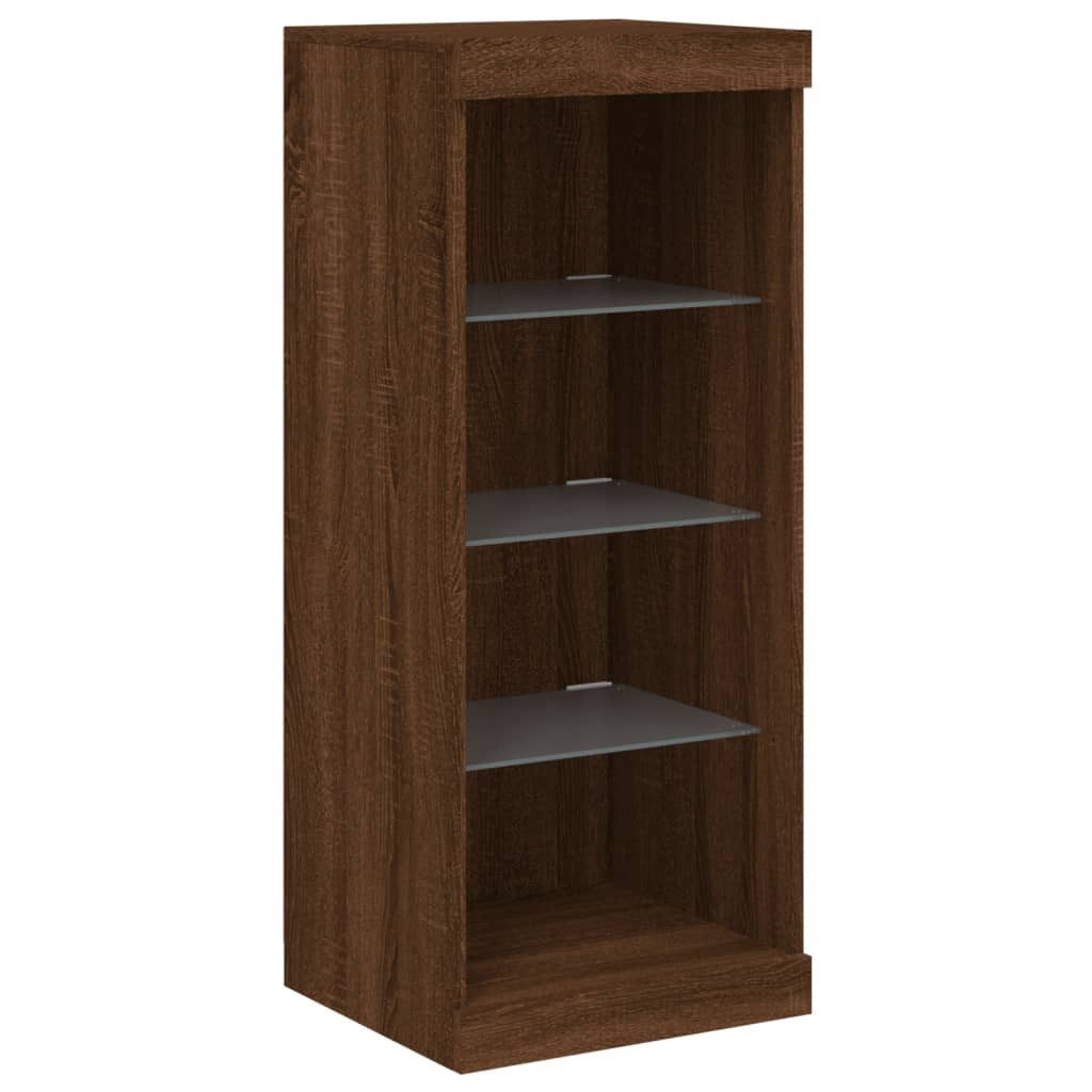 vidaXL Sideboard Sideboard mit LED-Leuchten Braun günstig online kaufen