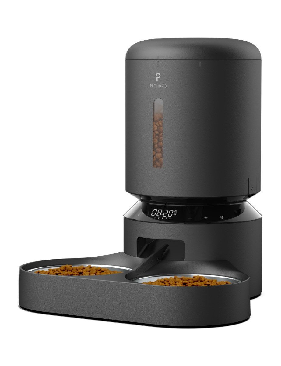 Petlibro Futterautomat Granary Dual, 5 Liter, zwei Futterfächer, schwarz