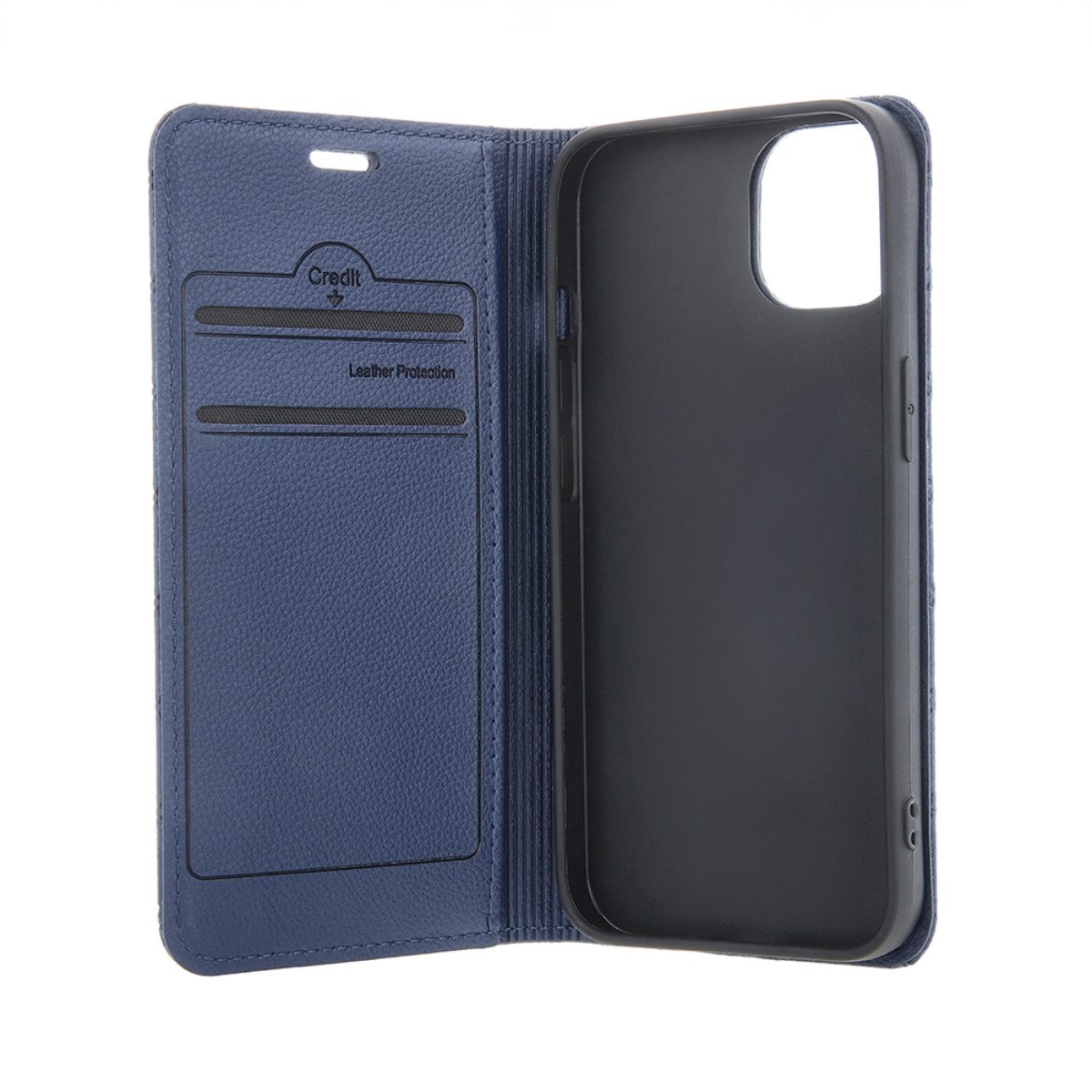 COFI 1453 Handyhülle Smart Caro für Samsung Galaxy S25 FE Dunkelblau Wallet Karomuster 6,7, Kariert mit Kartenfach und Standfunktion