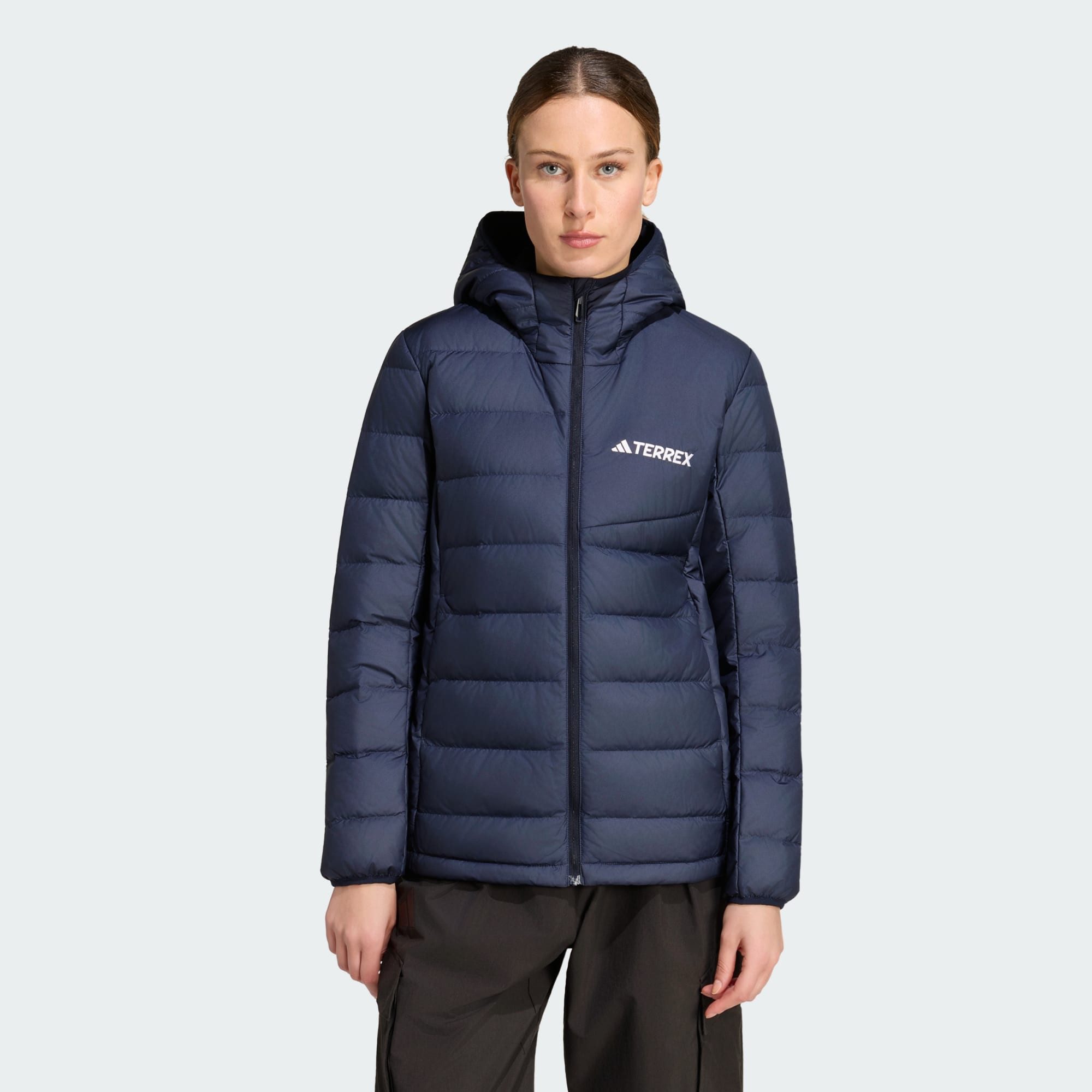 adidas TERREX Steppjacke TERREX MULTI LIGHT DOWN CLIMAWARM KAPUZENJACKE (1-St)