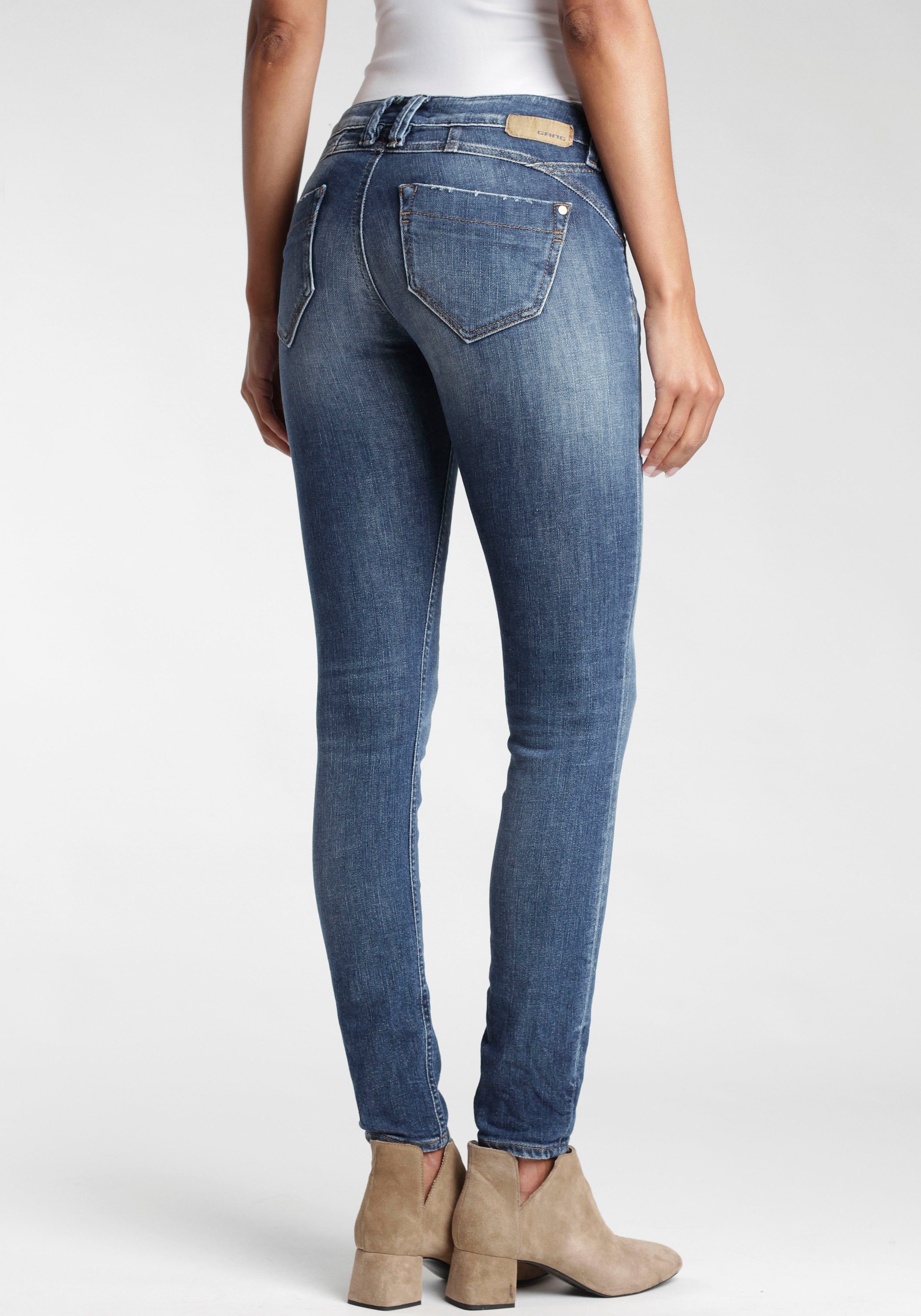 GANG Skinny-fit-Jeans »Nikita« mit den gekreuzten Gürtelschlaufen links  vorne online kaufen | OTTO
