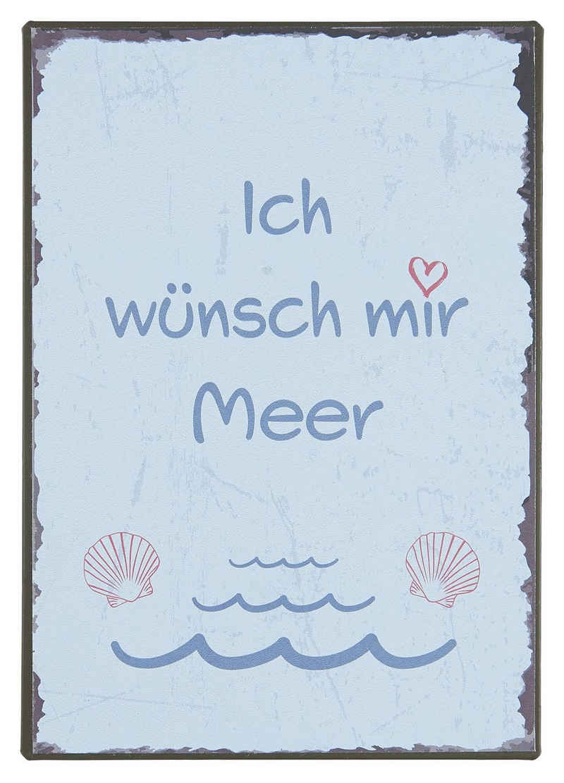 Ib Laursen Wandbild »"Ich wünsch mir Meer" Wandschild Metallschild Ib Laursen 70118-00«