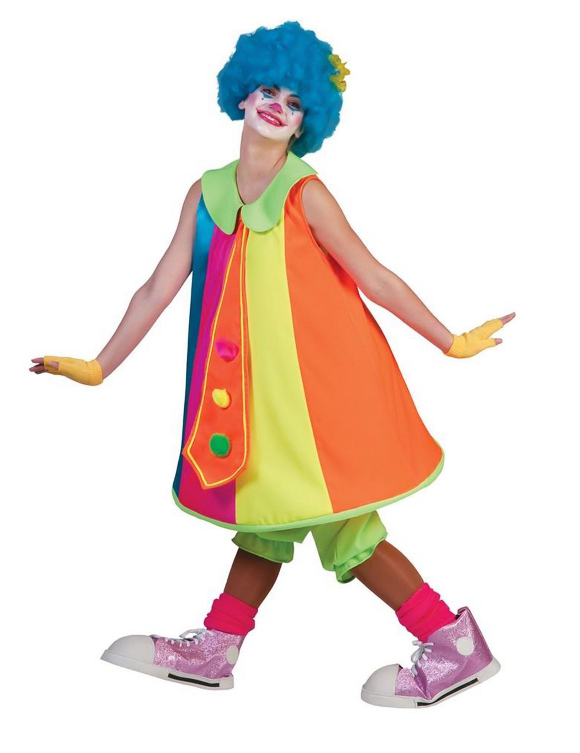 Espa Clown-Kostüm Lustiges Clownfrau Kostüm für Damen bunt