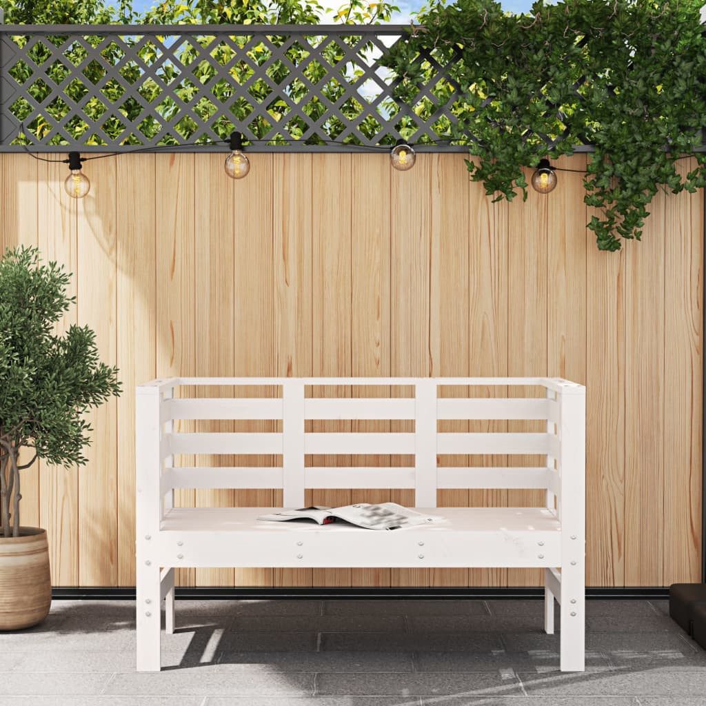 vidaXL Gartenbank Gartenbank Weiß 111,5x53x71 cm günstig online kaufen