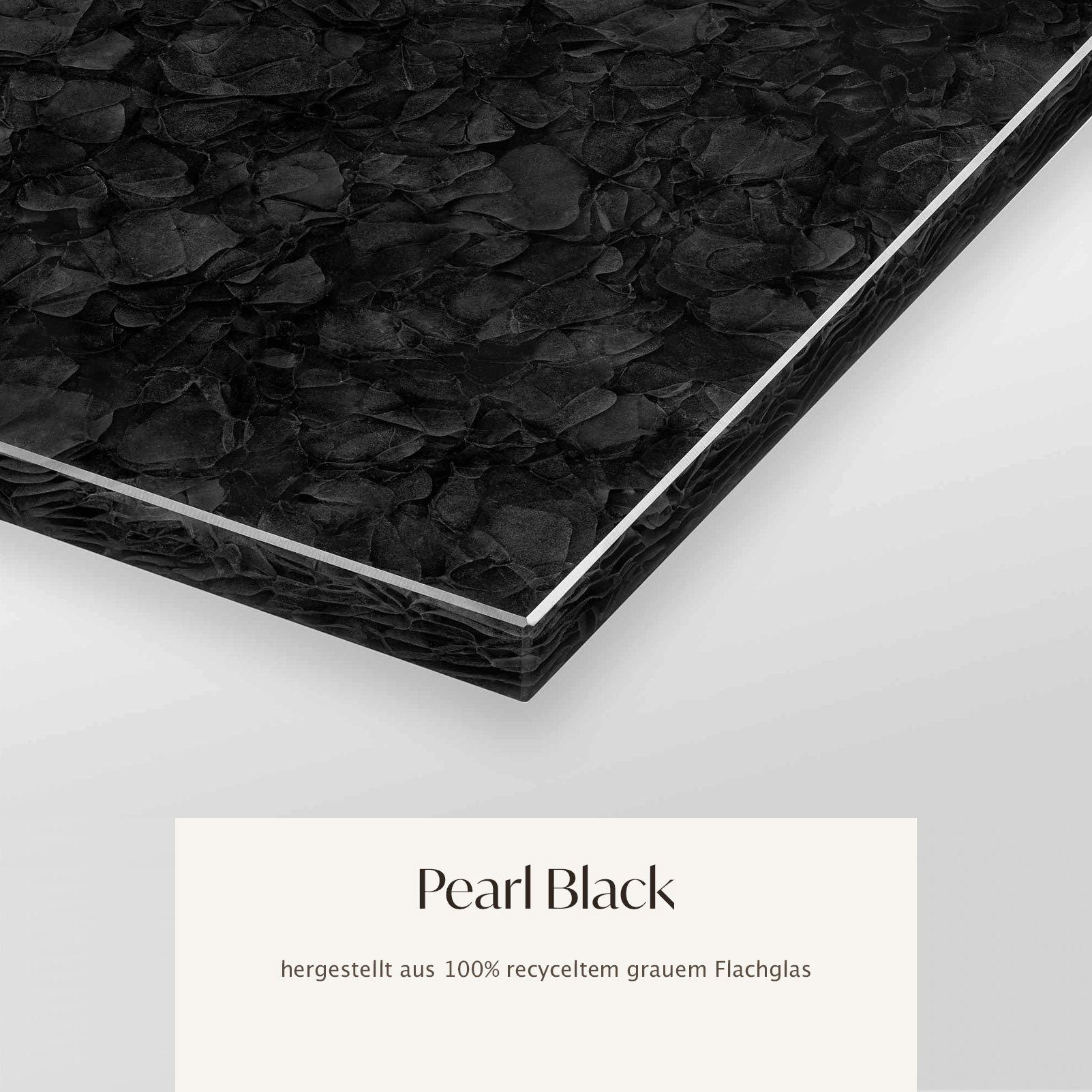 MAGNA Atelier Käseplatte GLASKERAMIK, GRONINGEN Black Pearl eckig, 30x20x2cm Glaskeramik, mit Dekotablett