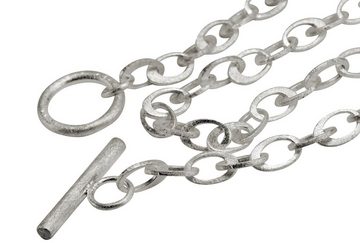 SILBERMOOS Silberarmband Dekoratives Gliederarmband mit Knebelverschluss, 925 Sterling Silber