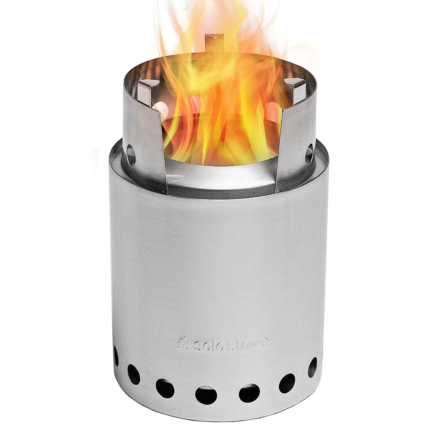 Feuergott Holzkohlegrill FEUERGOTT Grillhandschuhe + Solo Stove Titan Campingkocher