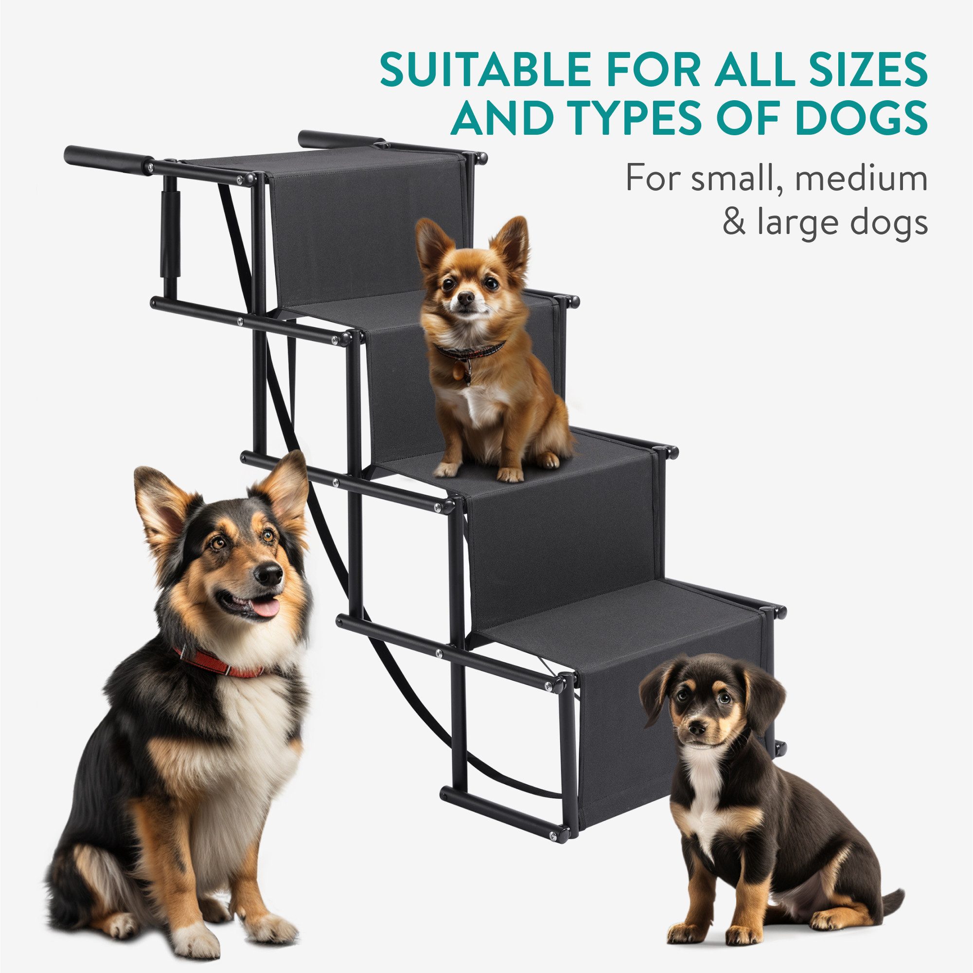 Navaris Hunderampe faltbare Auto-Hundetreppe - 4 günstig online kaufen