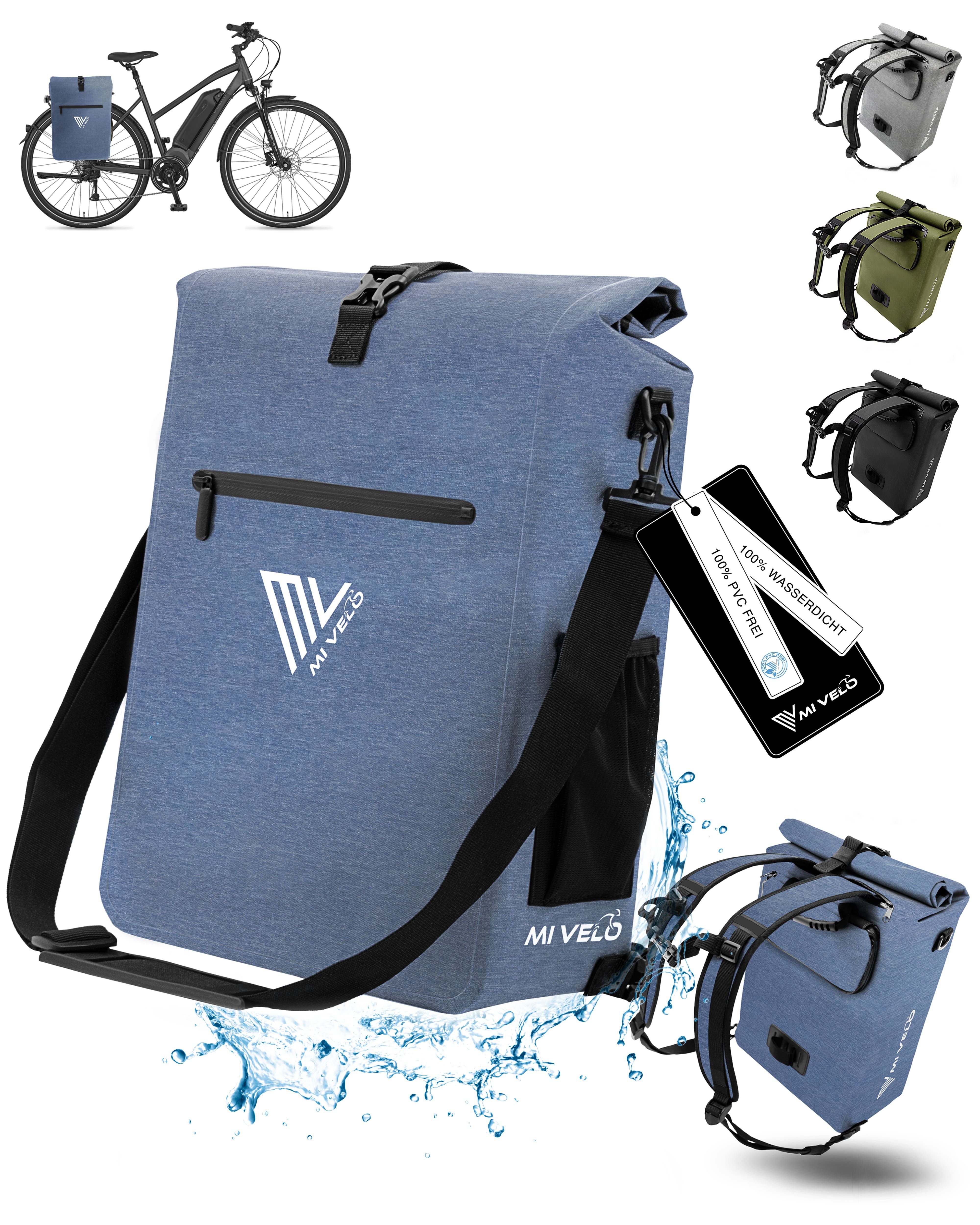 MIVELO Fahrradtasche 3in1 Gepäckträgertasche, Rucksack für Fahrrad Gepäckträger wasserdicht