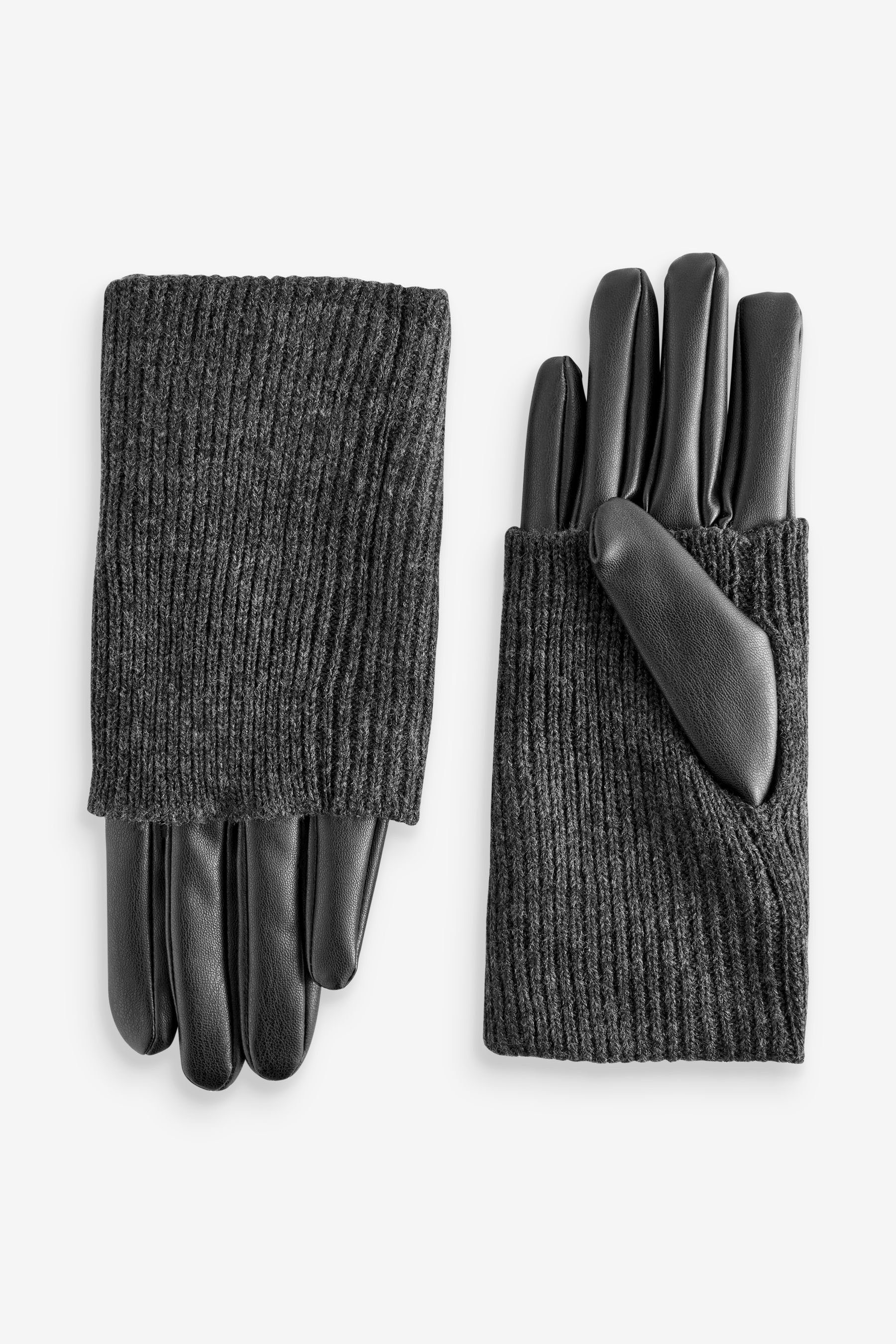 Handwärmer PU-Handschuh Next Strickhandschuhe