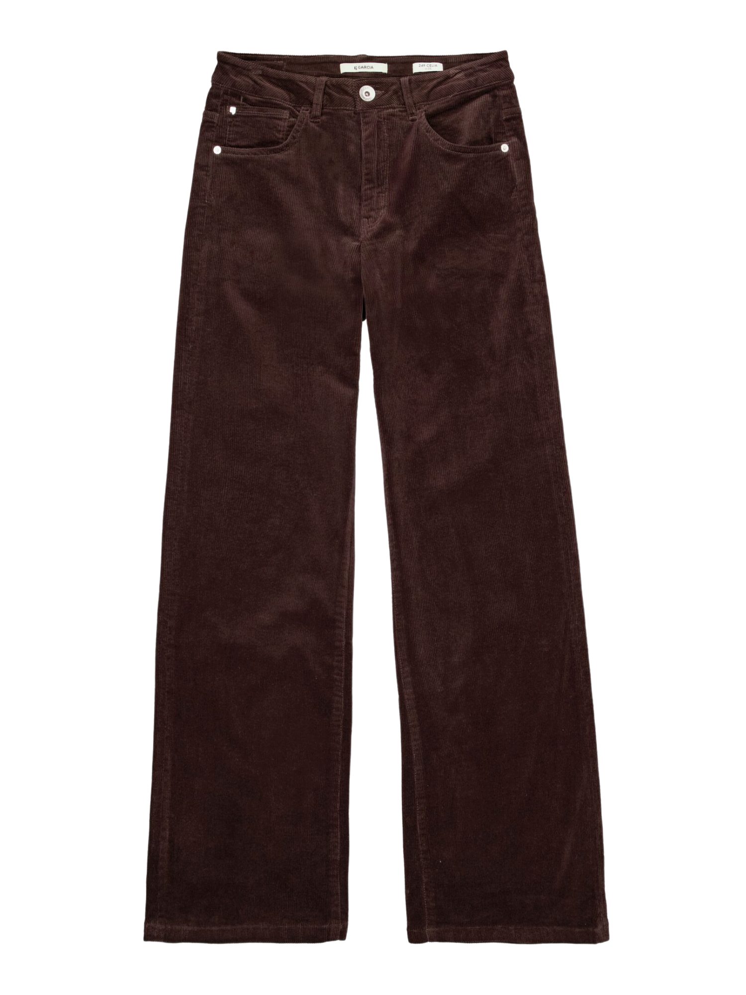 Garcia Stoffhose braun,Casual,Baumwolle,Unifarben,Wide Leg,Mittel