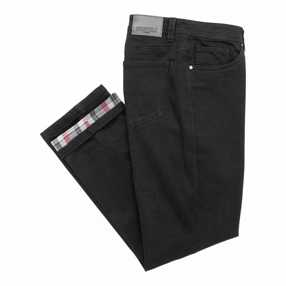 CROSSFIELD Thermojeans mit wärmendem Karofutte - auch in Kurzgrößen