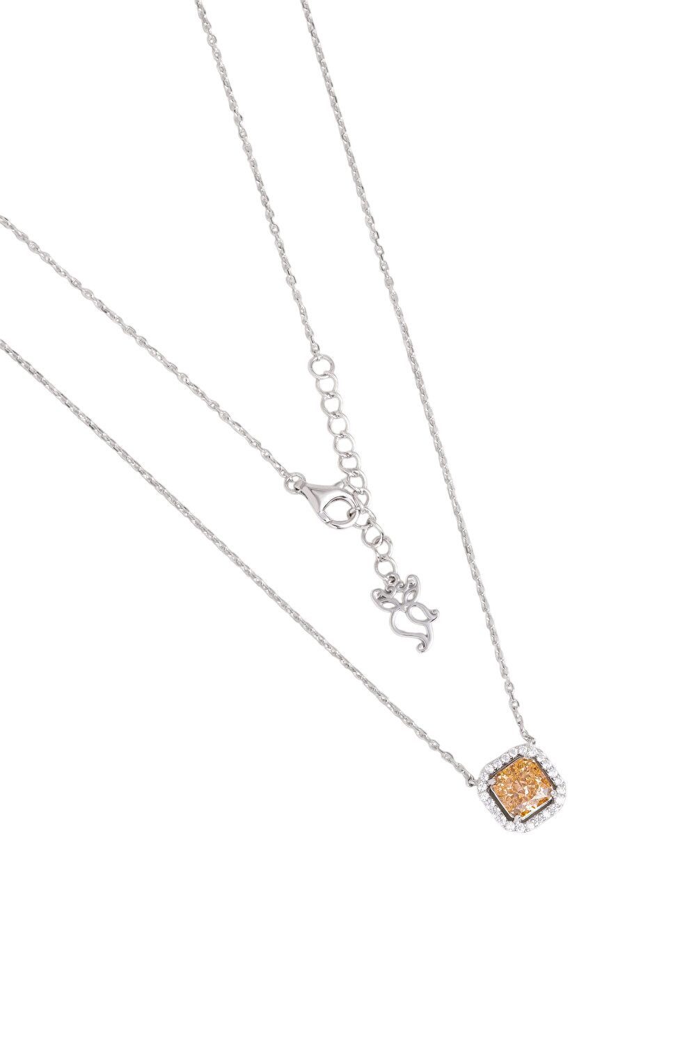 So CHIC... Kette mit Einhänger Herbst Halskette aus Silber und Weißgold