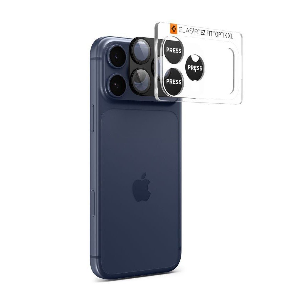 Spigen Kameraschutzglas Objektivschutz Linsenschutzglas Kameraabdeckung für Apple iPhone 17 Pro Max, Spar-Set, 1 Stück, 9H-Härte, oleophobe Beschichtung, EZ Fit Montagerahmen
