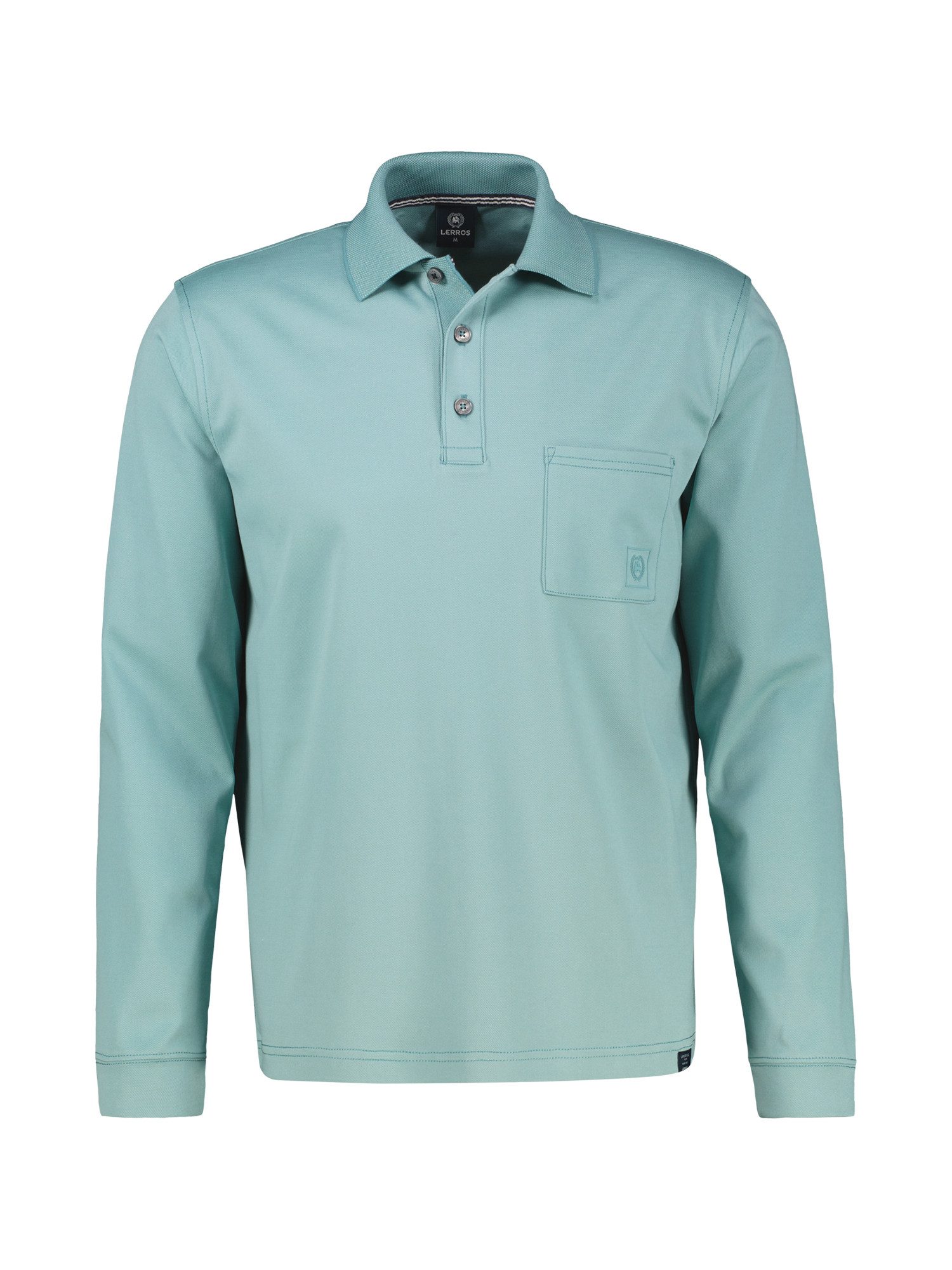 LERROS Poloshirt Langarm Polo mit Brusttasche in Grossen Grössen
