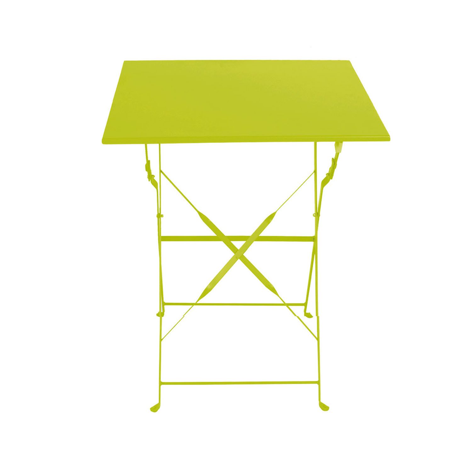 Mojawo Küchentisch Bistrotisch Klapptisch Campingtisch Campingtisch Metall Lime B60xH71cm