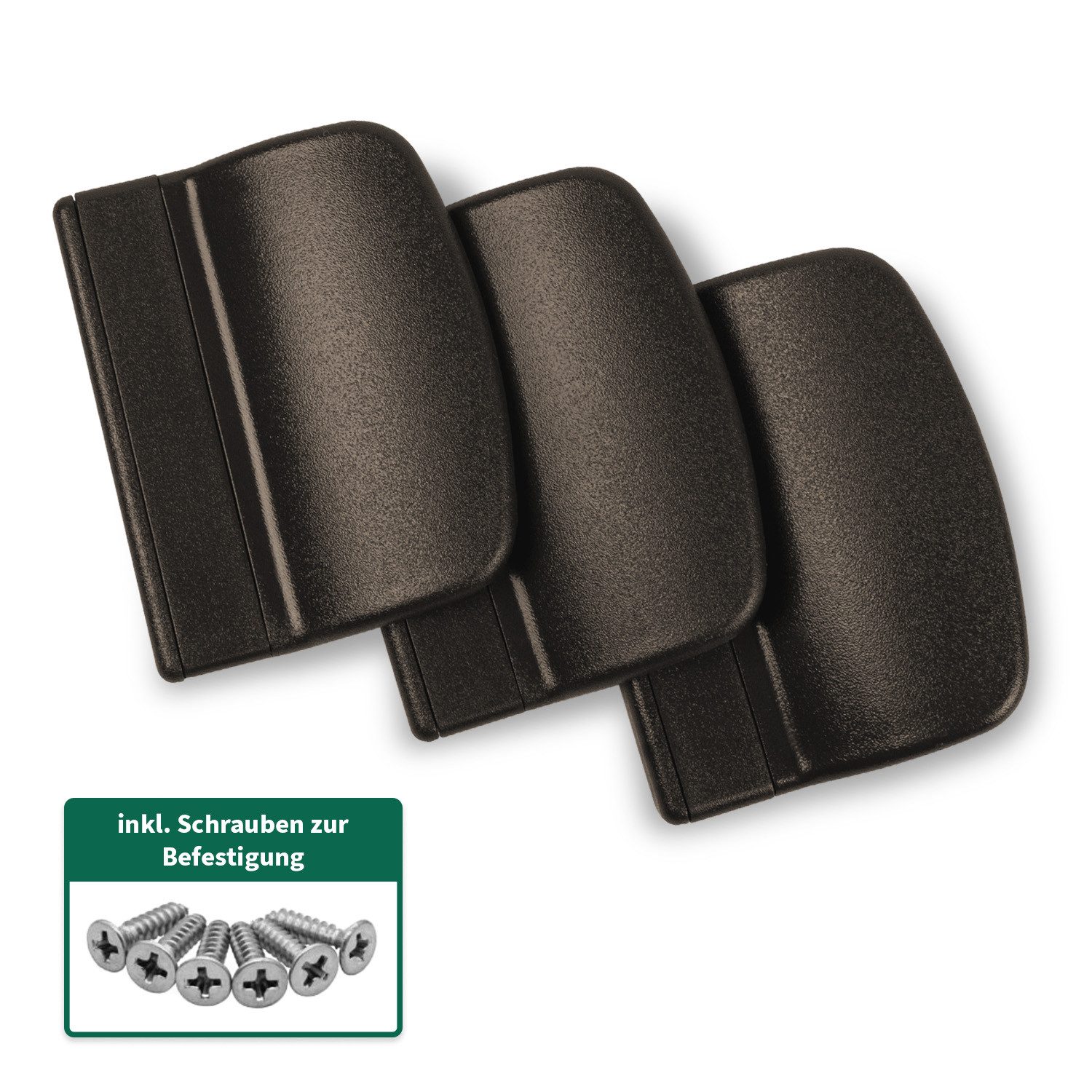 Silisto Türgriff Balkontürgriff Kunststoff braun 3 St. inkl. Schrauben günstig online kaufen