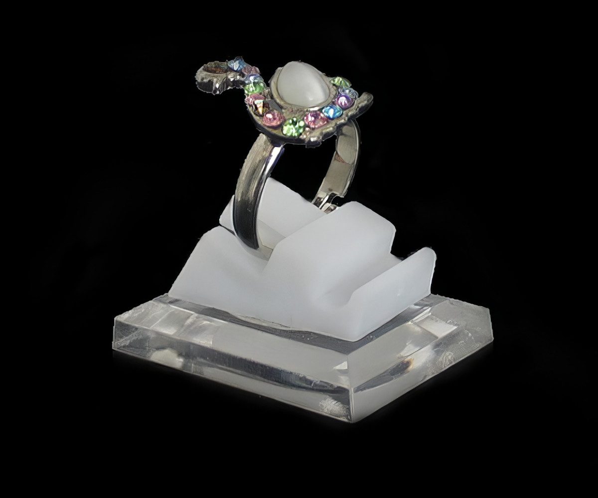 Yudu Schmuckständer 5 Stück Ringständer Acryl mit Klammer Ringhalter Schmuckaufsteller