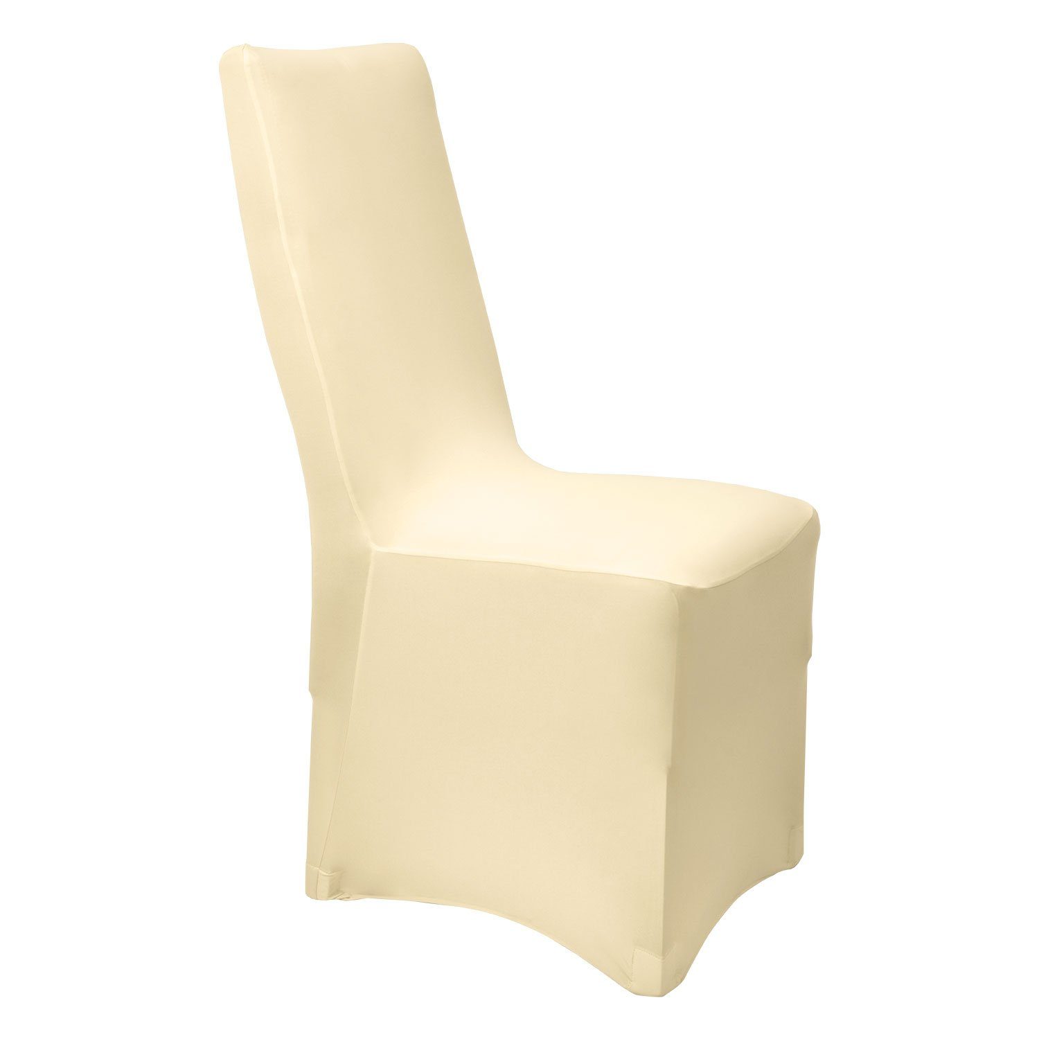 Beautissu Leona Stuhlhusse 95x45cm Creme Stretch Bankett günstig online kaufen