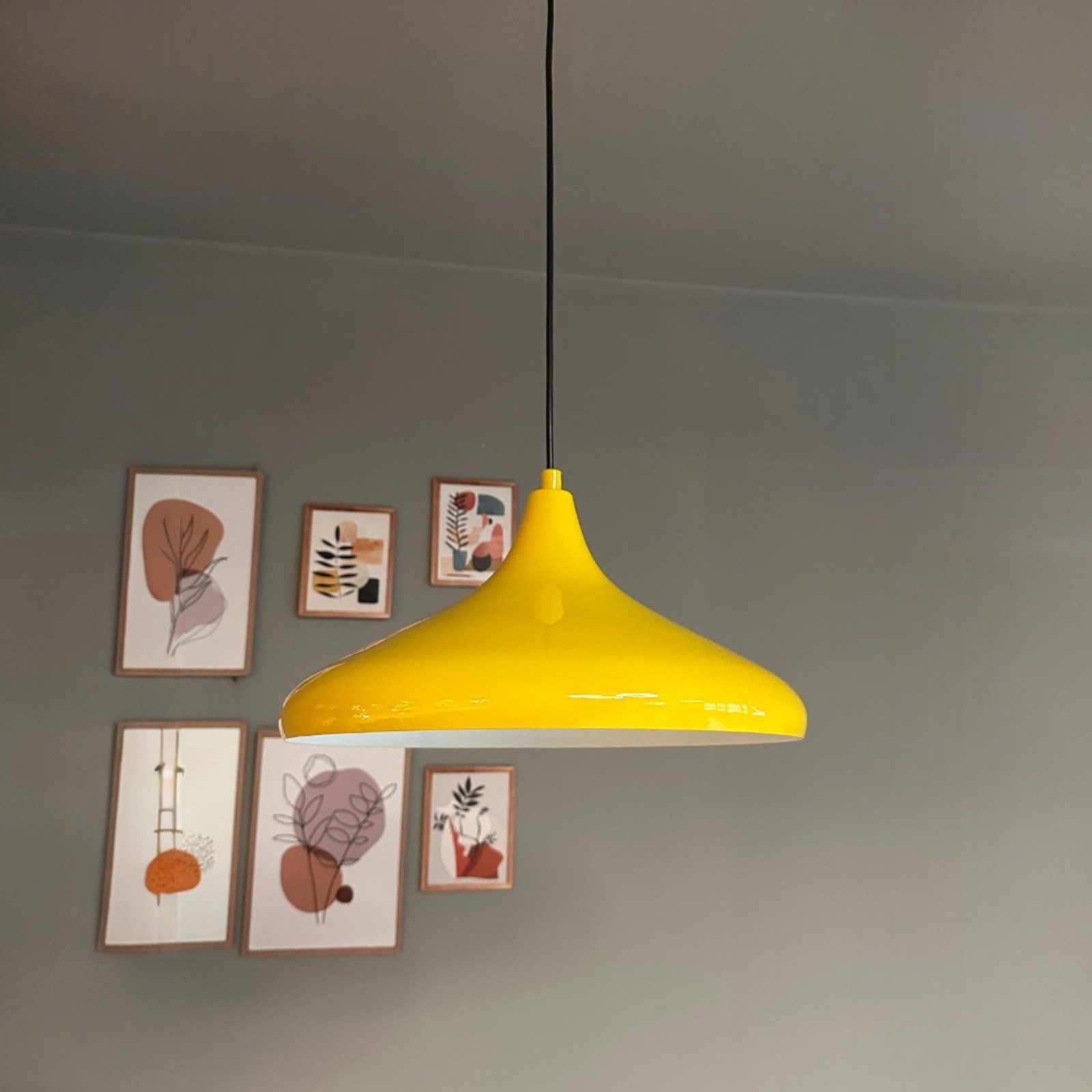 Bamyum Pendelleuchte Bamyum Pendelleuchte Durchmesser 35 cm E27 Metall Moderne Lampe, ohne Leuchtmittel