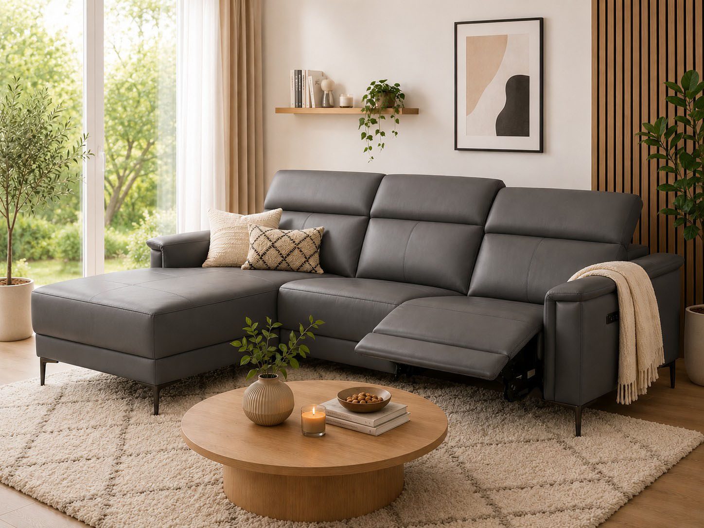 OTTO home Ecksofa LUND, L-Form, 261cm, man. o. elektr. Relaxfunktion (mit USB-A), und Kopfteilverstellung