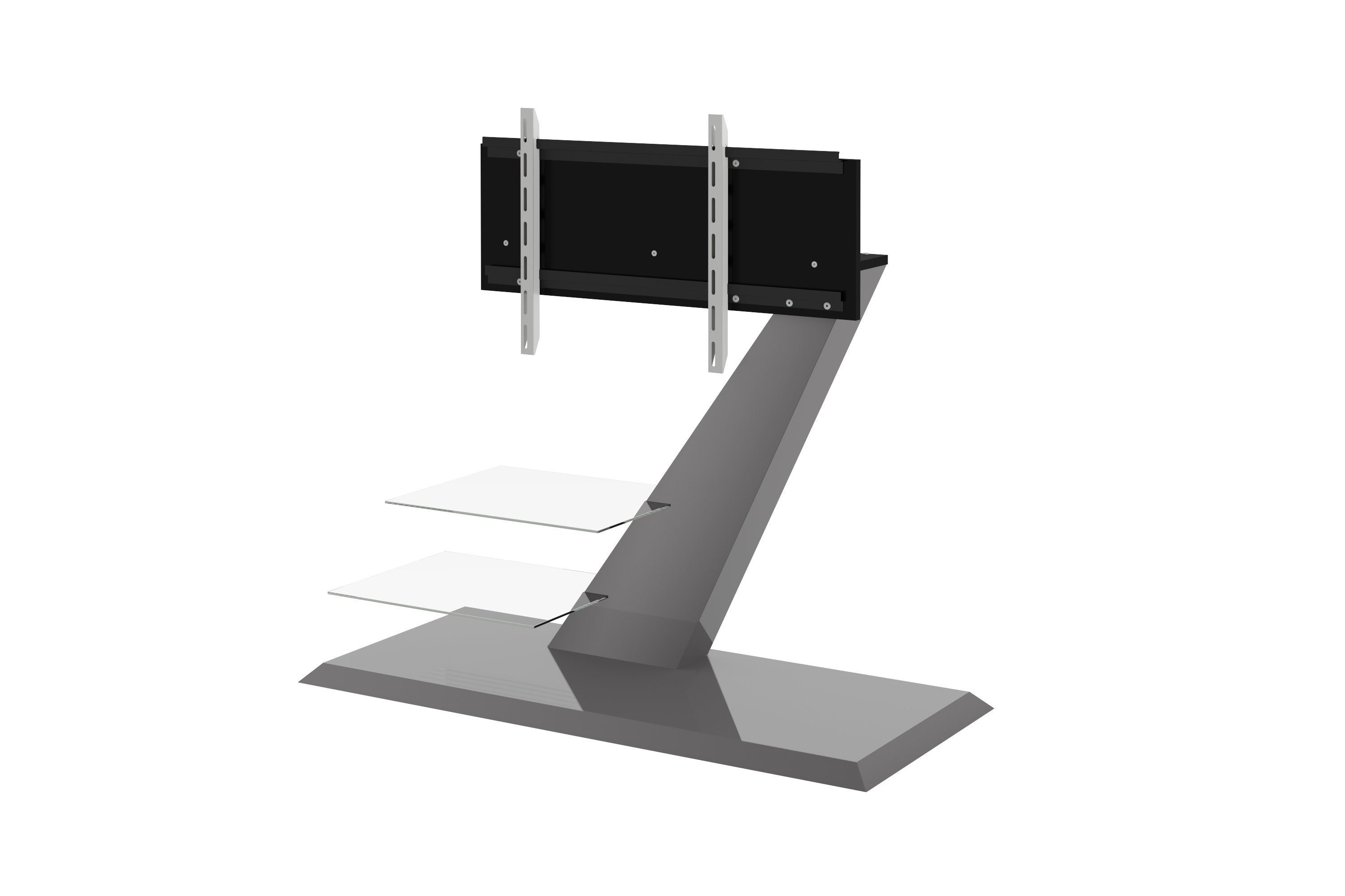 Design designimpex TV-Halterung Grau TV TV-Rack Hochglanz Rack Möbel TV HZ-111 Anthrazit / Hochglanz Fernsehtisch