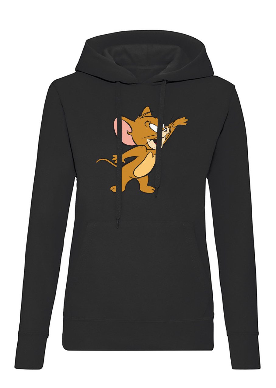 Hoodie Jerry Damen Cartoon Print Kapuzenhoodie Motiv Frontdruck Stil
