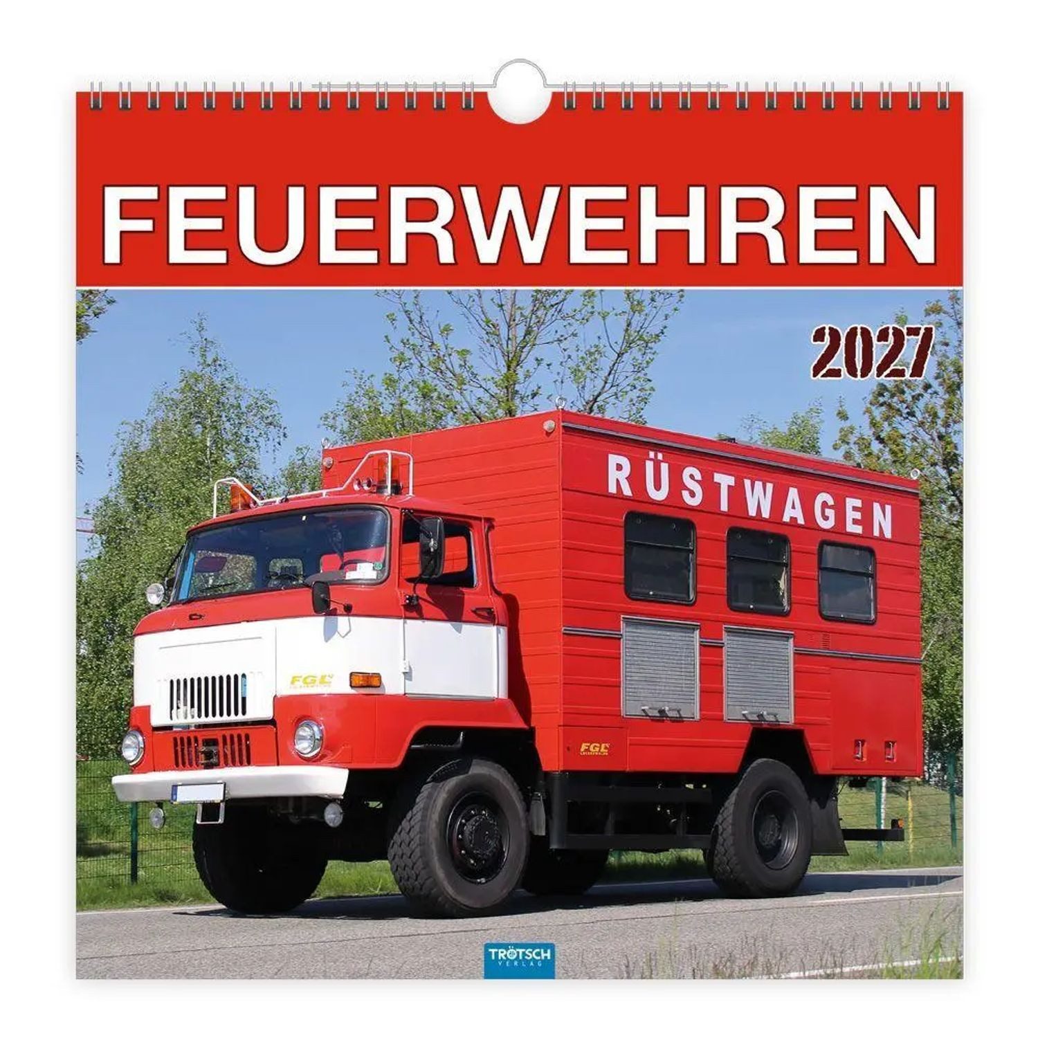 Wandkalender TRÖTSCH - Technikkalender Feuerwehren 2027