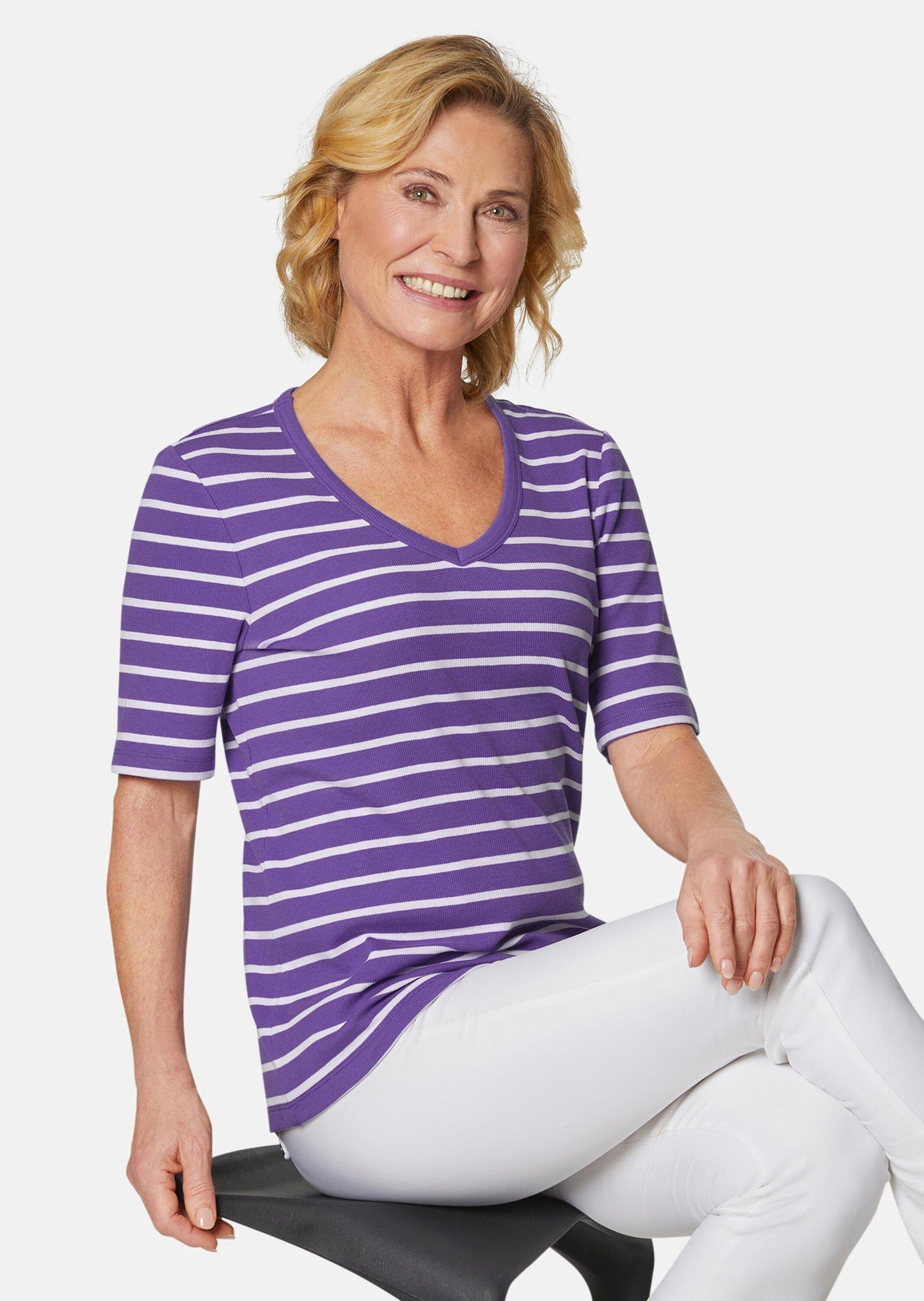 GOLDNER T-Shirt Garngewirktes Ringelshirt aus weichem Interlock