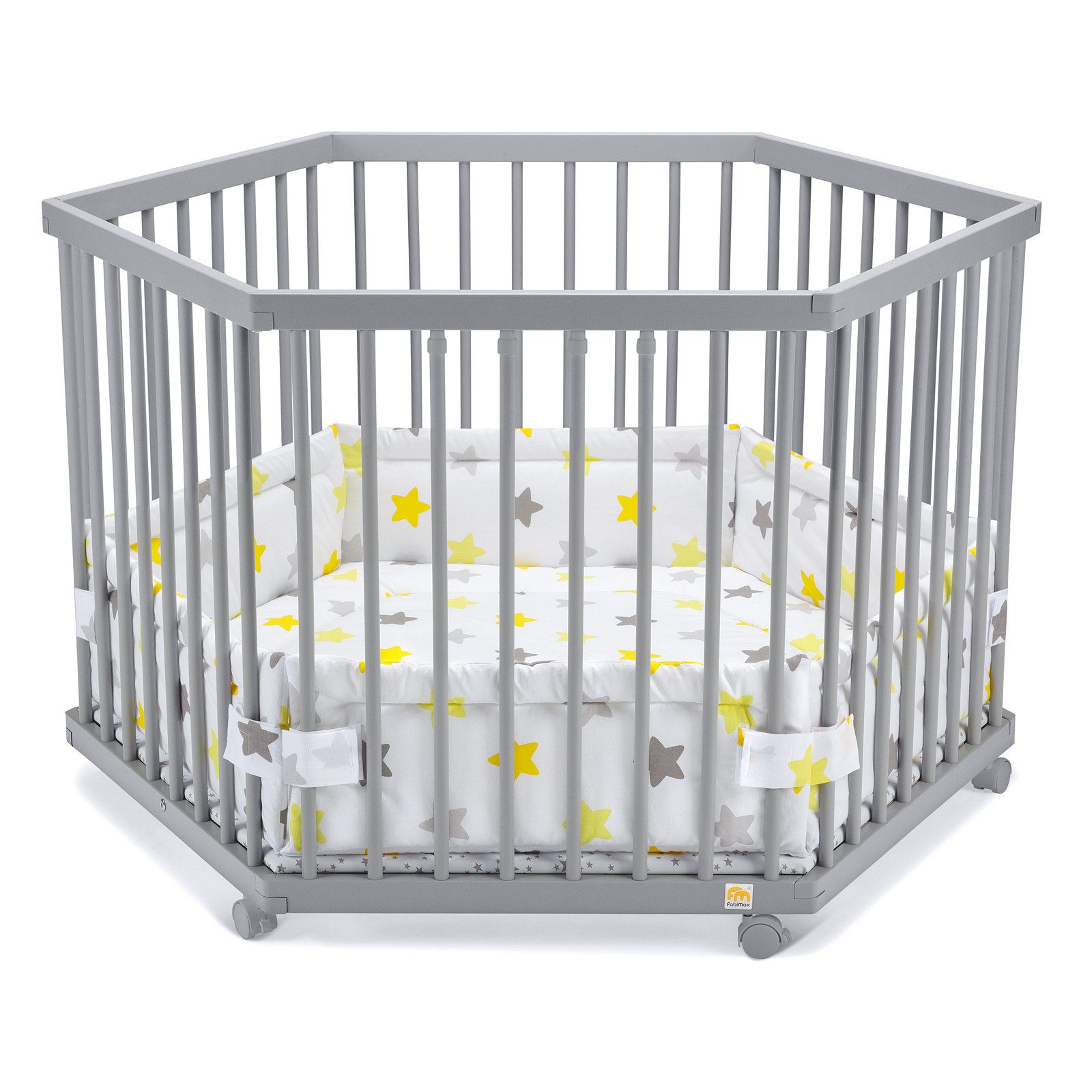 FabiMax Laufgitter 6-eck, Buche massiv, 4 Schlupfsprossen, stufenlos höhenv günstig online kaufen