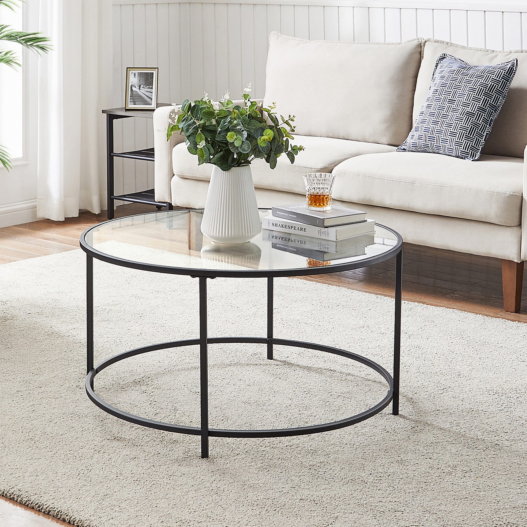 VASAGLE Couchtisch, Beistelltisch für Wohnzimmer, Ø günstig online kaufen