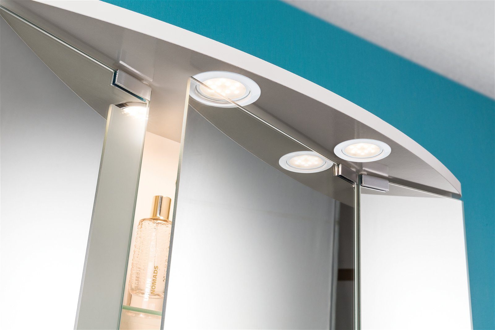 Paulmann Unterschrankleuchte 3x4,5W 12VA 230V/350mA 65mm Metall Eisen gebürstet, 3er Set, LED fest integriert, Warmweiß, LED Möbel Einbauleuchten Set