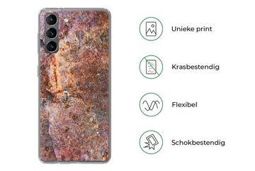 MuchoWow Handyhülle Eisen - Braun - Rost, Phone Case, Handyhülle Samsung Galaxy S21, Silikon, Schutzhülle