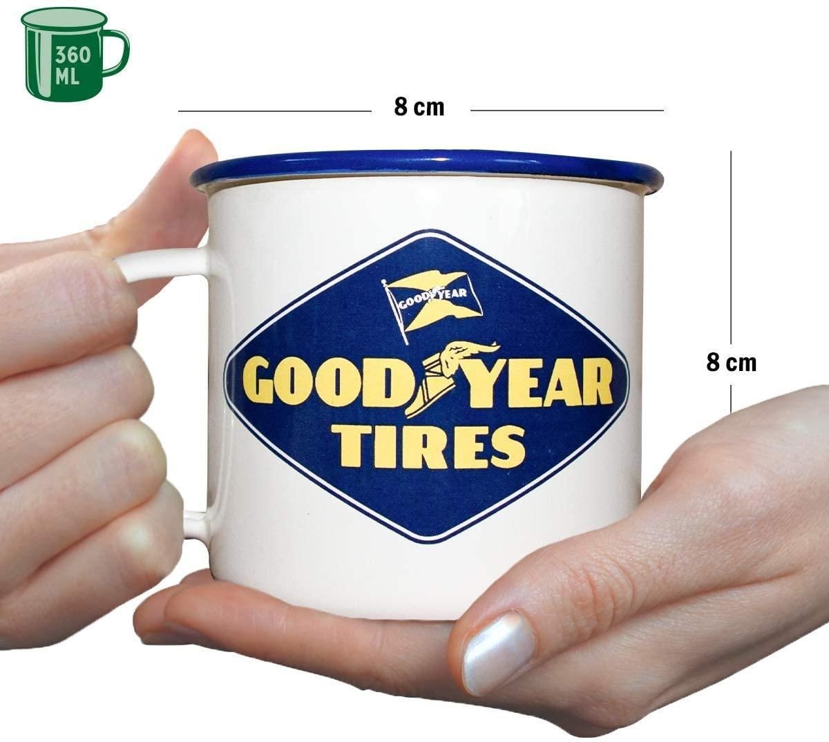 Nostalgic-Art Tasse Emaille-Becher - GOOD YEAR - GOOD YEAR Logo White