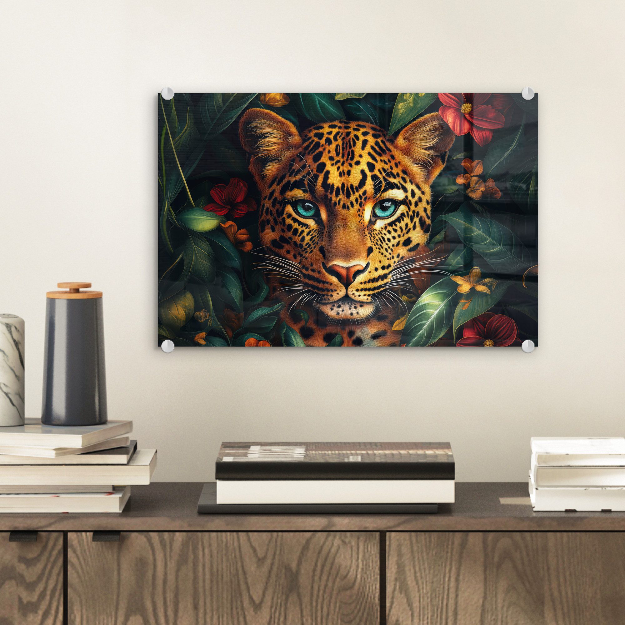 MuchoWow Acrylglasbild Leopard - Natur - günstig online kaufen