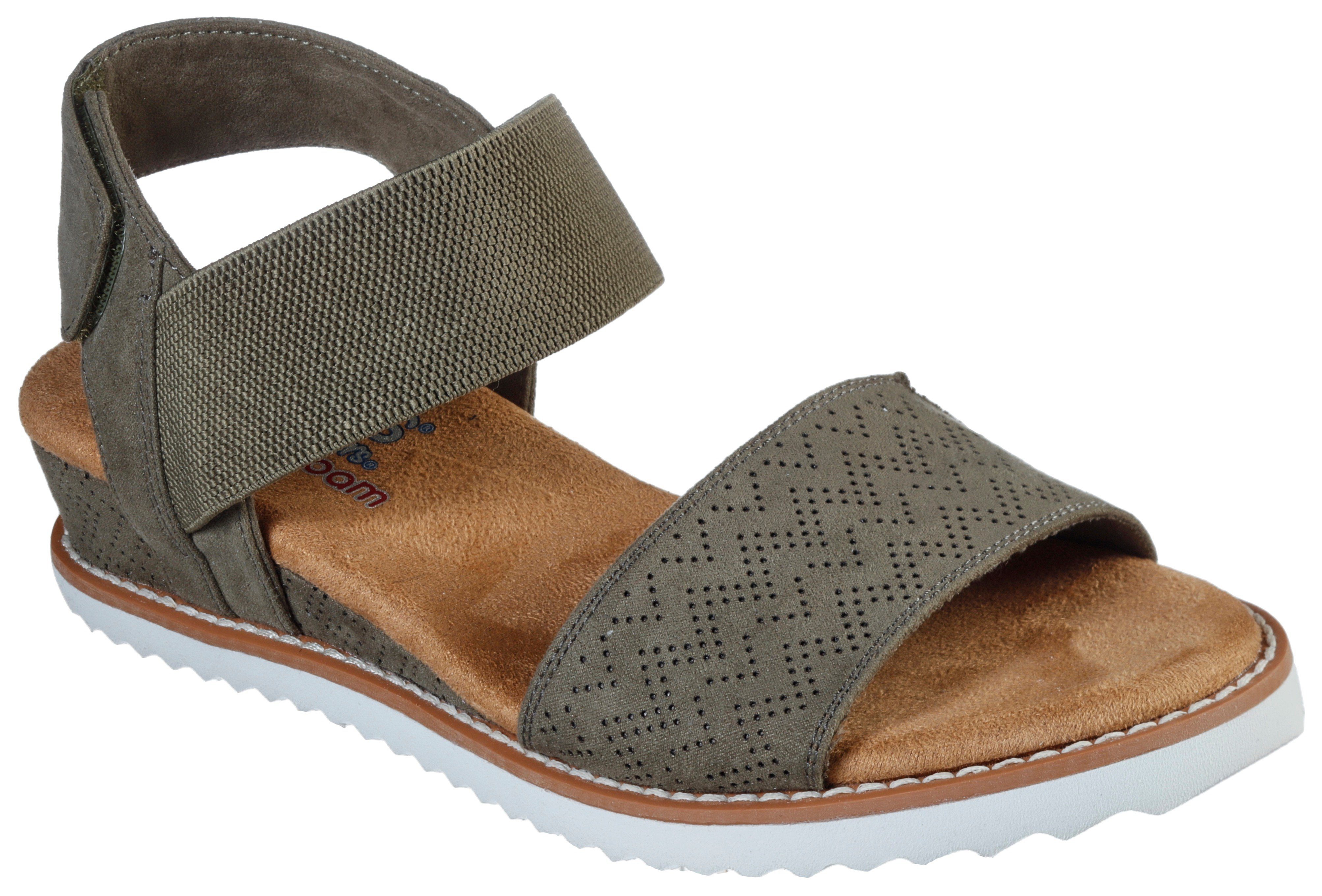 Skechers DESERT KISS Keilsandalette Sommerschuh, Sandale mit gepolsterter Innensohle