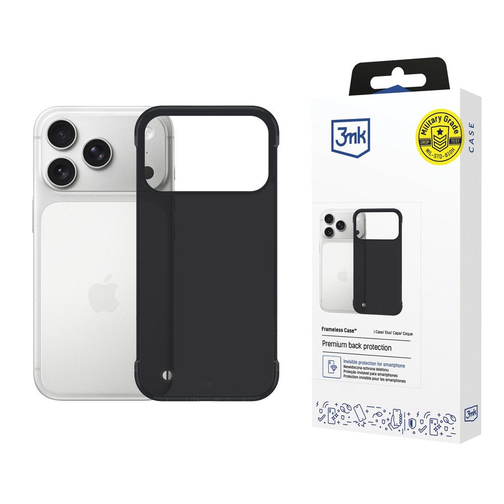 3MK Smartphone-Hülle Smartphone Handyhülle Schutzhülle, ultraleicht 20 g, matt, Military Grade