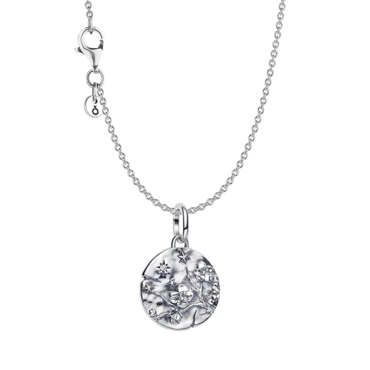 Pandora Kette mit Anhänger 21015, für Damen Silber Geschenkset Kirschblüte