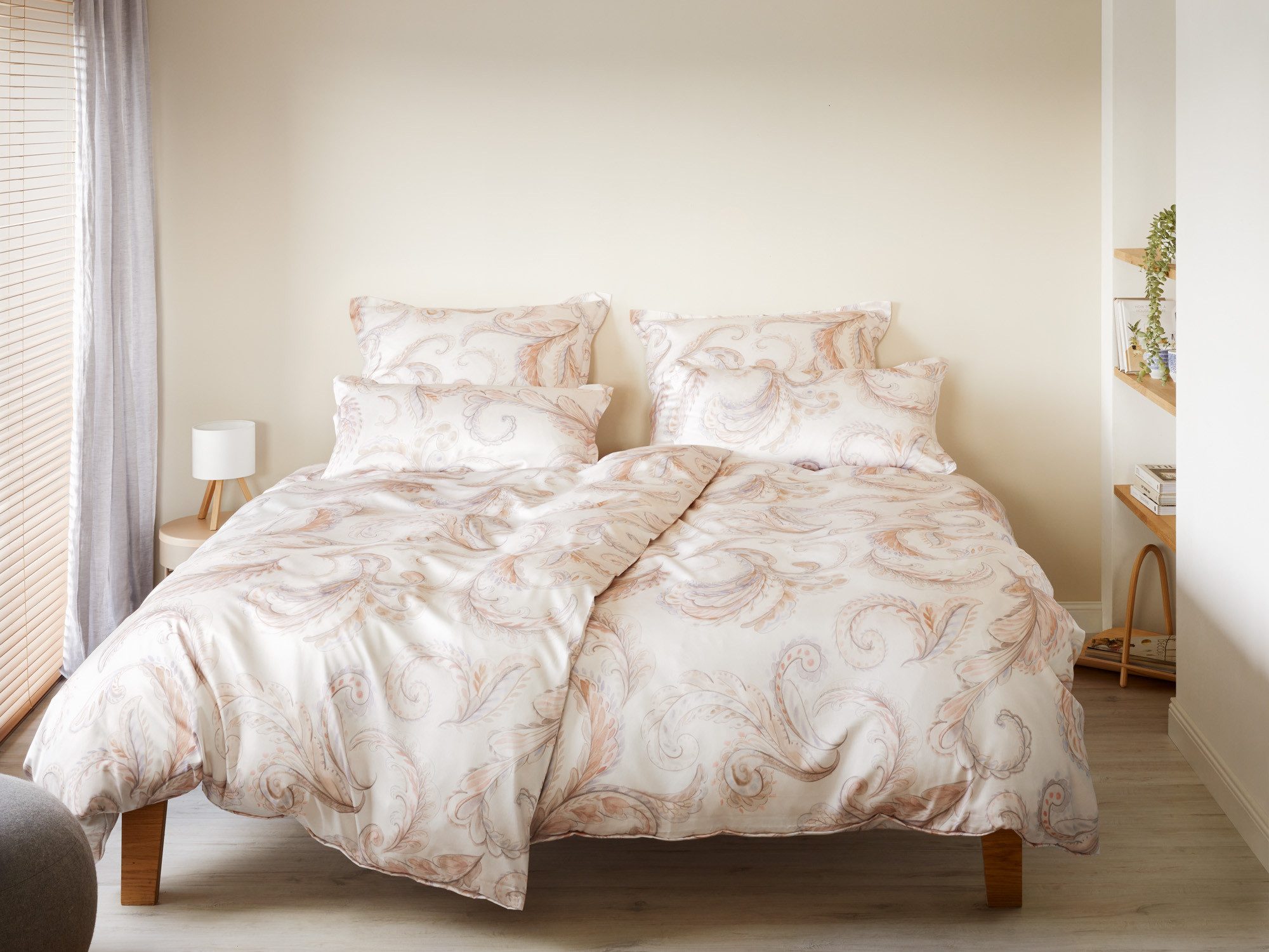 Elegante Bettwäsche Grandezza, Mako-Satin, 2 teilig, angenehmes Hautgefühl