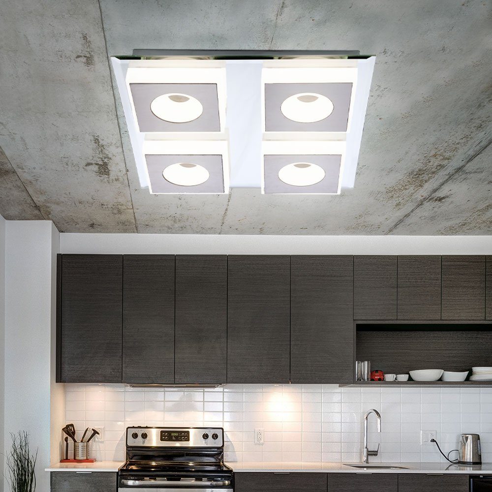 Warmweiß, Zimmer LED Lampe inklusive, Globo Decken Arbeits Spiegel Leuchtmittel Wohn Deckenleuchte, LED Design Beleuchtung