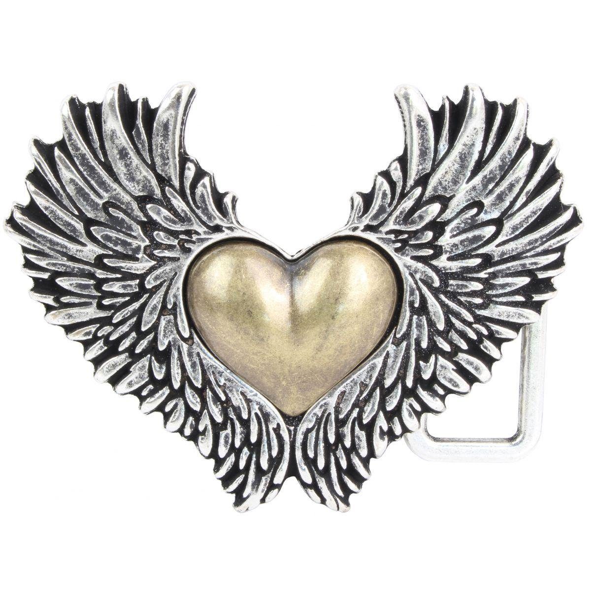 BELTINGER Gürtelschnalle Flying Heart 4,0 cm - Buckle Wechselschließe Gürtelschließe 40mm - Gür (1-St)