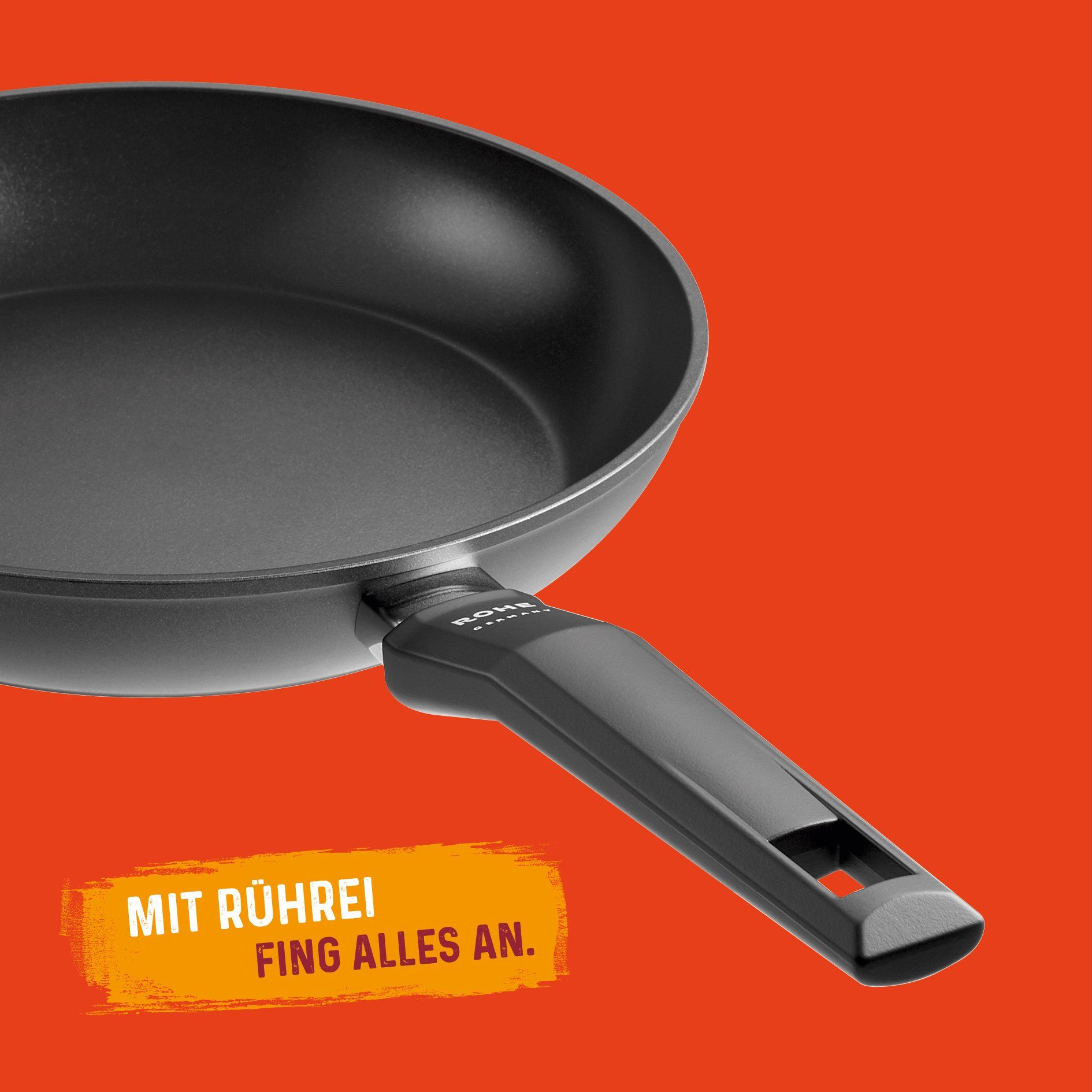 ROHE Germany Bratpfanne Henry, Aluminium, Kunststoff (Einzelartikel, 1 x Pfanne), Ø 28 cm, induktion, antihaftbeschichtet