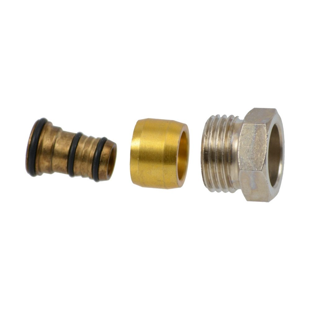 GEBERIT Wasserrohr Geberit Mepla Direktverschraubung, Typ Danfoss, 16 mm x 1/2"