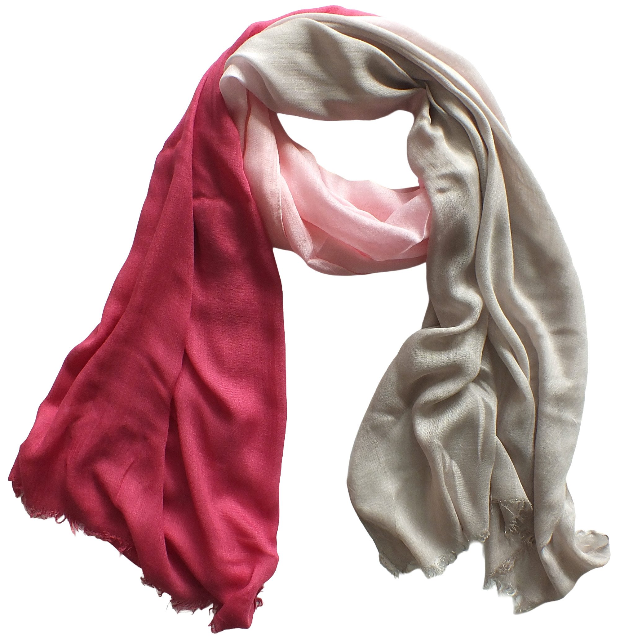 Tamaris Schal Tamaris Scarf, (1-St. 1-teilig), Damen Schal mit Fransen Viskose Farbverauf