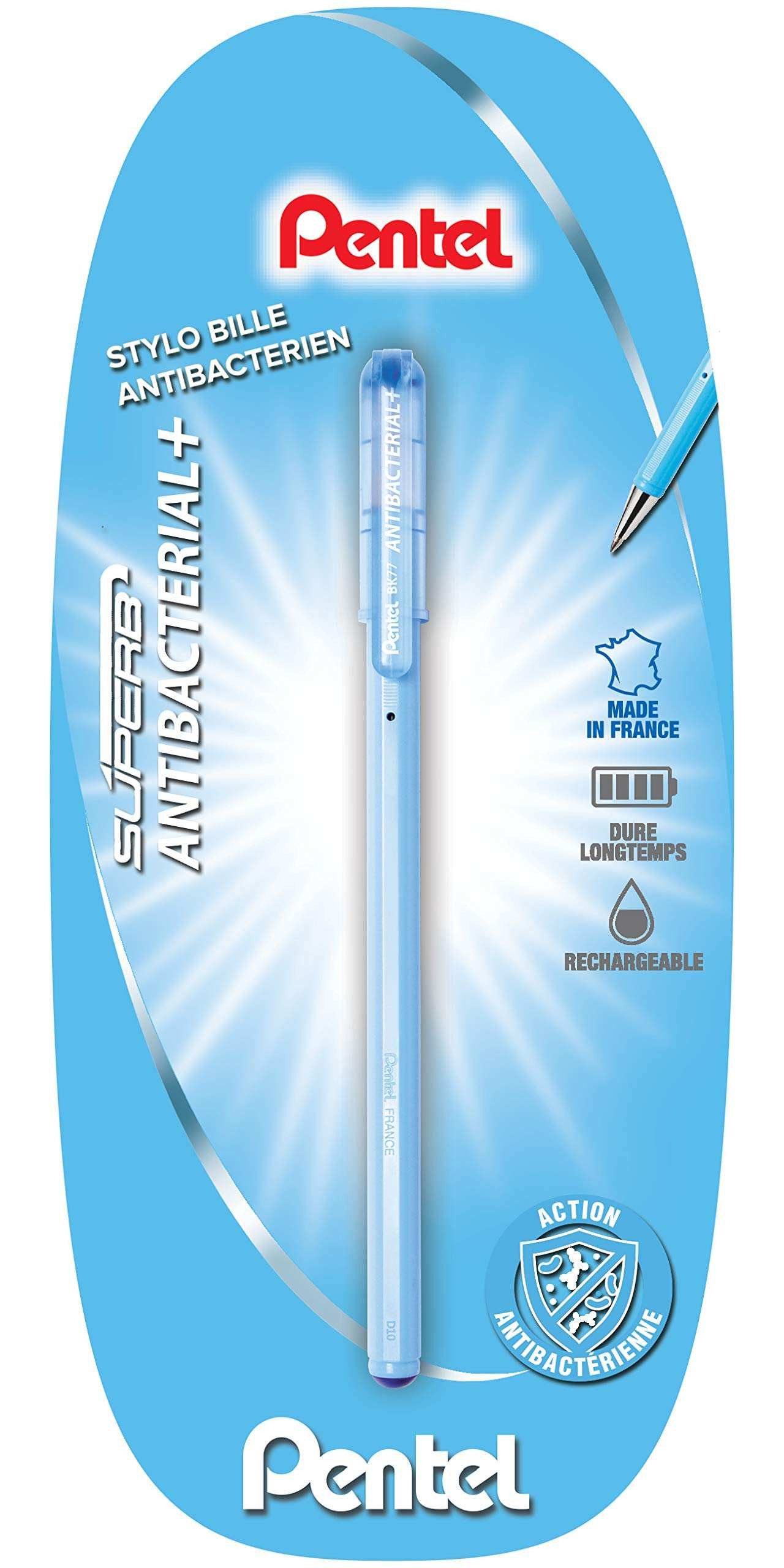 PENTEL Kugelschreiber Pentel Superb BK77AB-C Antibakterieller Kugelschreiber, Blau, 1 Stück