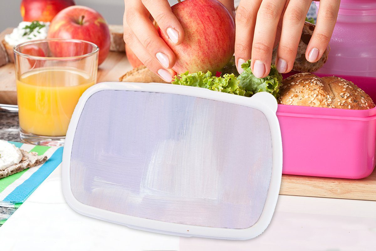 Brotbox - - Kunststoff MuchoWow rosa (2-tlg), Pastell Brotdose Lunchbox Mädchen, Farbe Kinder, für Kunststoff, Gestaltung, Erwachsene, Snackbox,