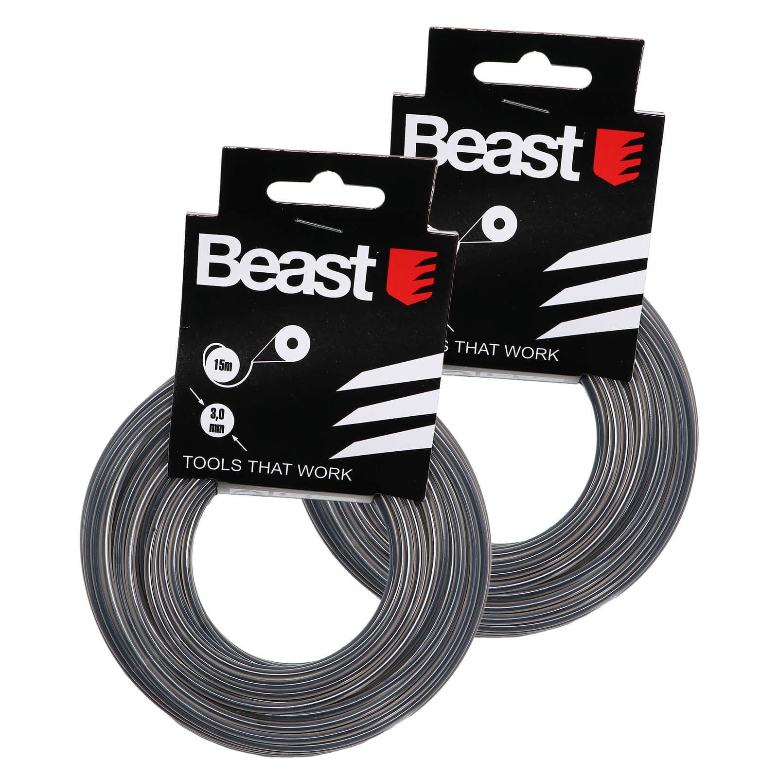 Beast Trimmerfaden Rasentrimmer Mähfaden verstärkt 30m günstig online kaufen